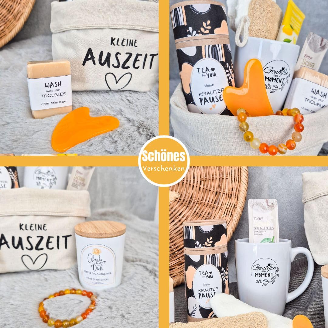 Geschenkset für Damen Kleine Auszeit | Wellness-Geschenkkorb Frau | Geschenk in Geschenktüte | Wellness-Geschenk | Geschenke für Freundin | Geburtstagsgeschenk für Frauen | Entspannungsgeschenk – Bild 6