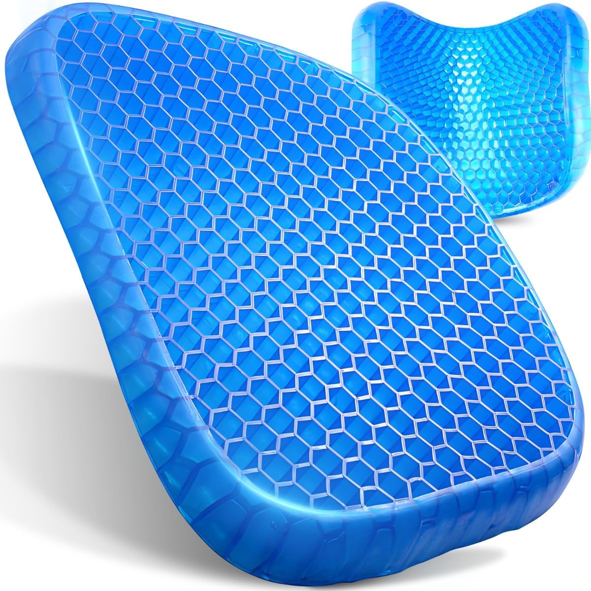 Retoo Gel-Komfort-Sitzkissen, ergonomisches Sitzkissen für Bürostuhl, Auto, mehr Sitzkomfort, Sitzpolsterung, dickes Gelkissen