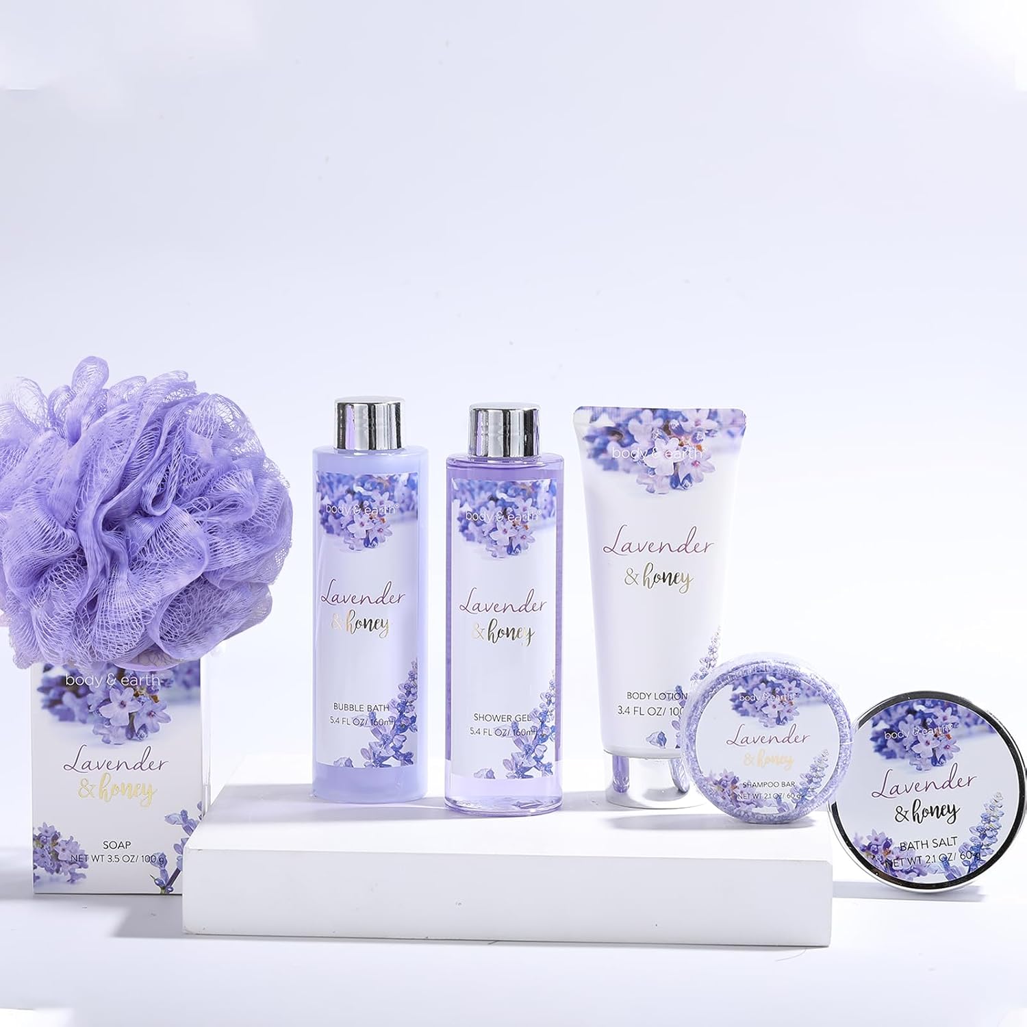 Bade-Geschenkset 8-teilig, Lavendel-Geschenkkorb, Wellness-Set für Frauen, Pflegeset mit Deko-Badewanne, Geburtstagsgeschenk, Geschenk für Frauen, Mama – Bild 2