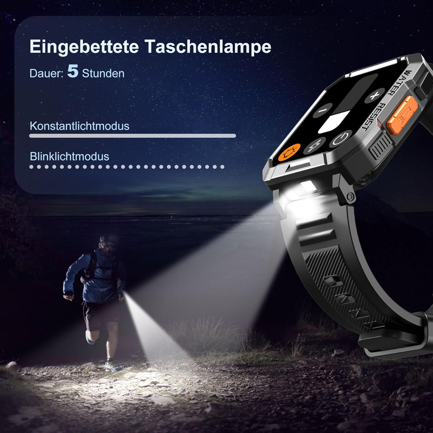 Blackview Smart Watch Herren Fitnessuhr mit Telefonfunktion, Anrufe tätigen/empfangen, Kompass, IP68 wasserdicht, Sportuhr mit 100+ Sportmodi, Herzfrequenz-Schlafmonitor, Schrittzähler, Uhr für Android iOS – Bild 5