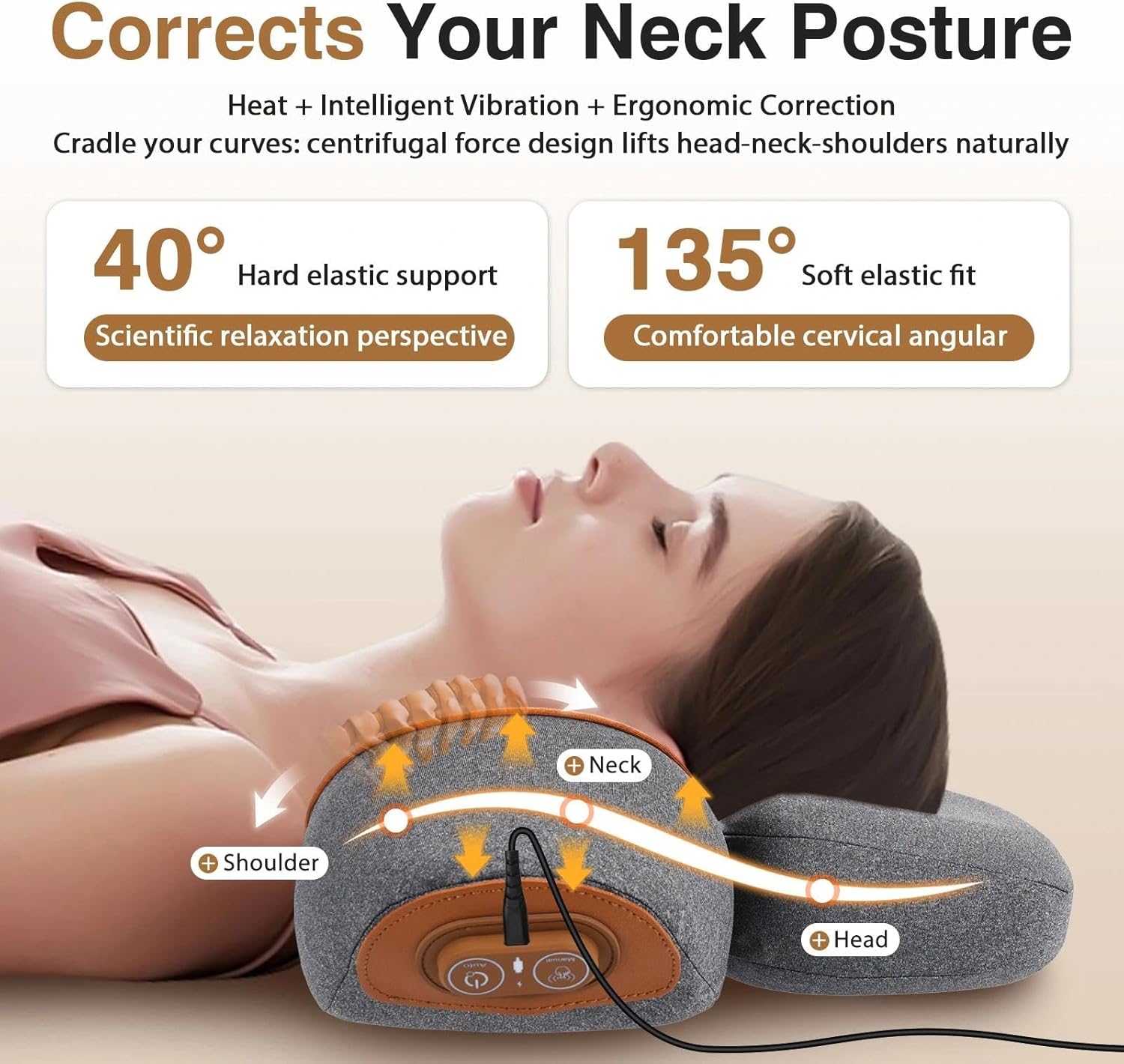 Necline Nackenmassagegerät mit Wärme, elektrisches 3-in-1-Massagegerät, Nackenmassagekissen, Entspannungskissen zur Nackenaktualisierung, Nackenmassagekissen – Bild 6