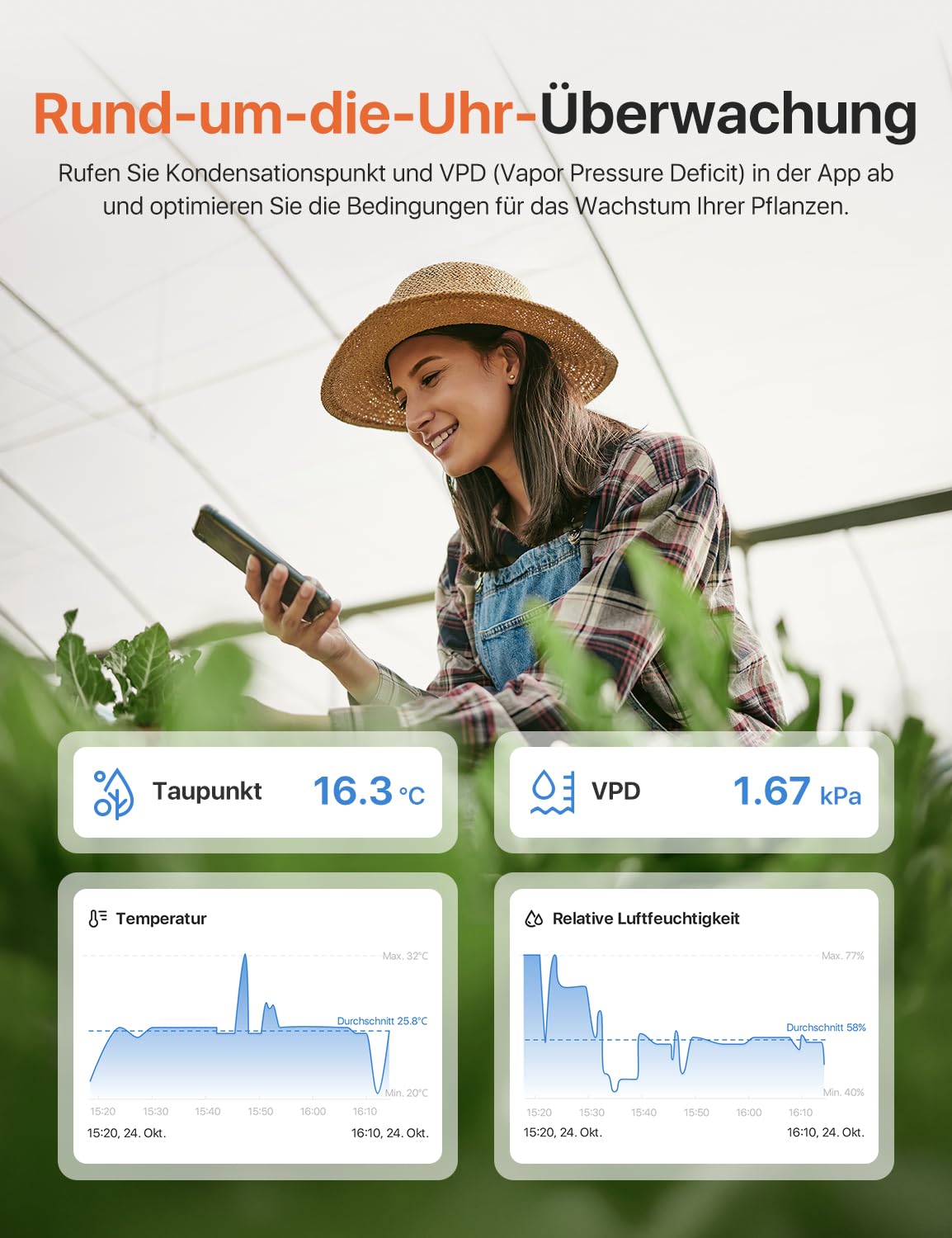 X-Sense WLAN Hygrometer Innenthermometer mit LCD-Display, Temperatur- und Luftfeuchtigkeitsüberwachung per App, Smiley-Anzeige, kompatibel mit Alexa, 4 Sensoren und Basisstation SBS50, STH0A41 – Bild 4