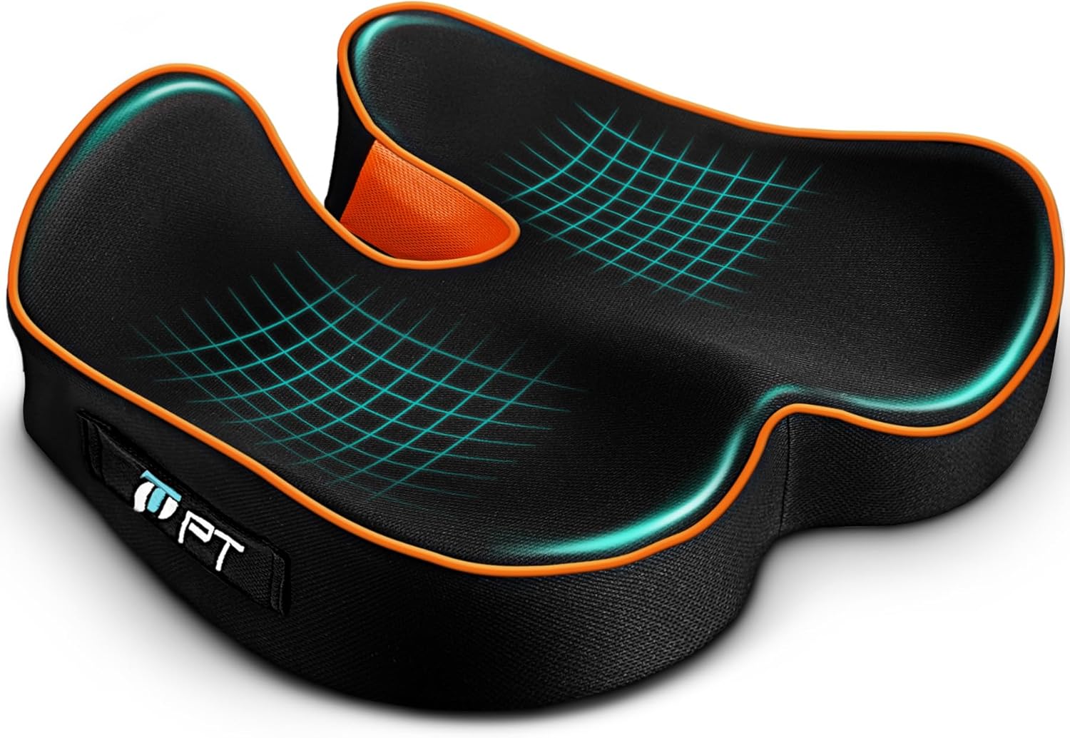 Sitzkissen – bequemes Sitzkissen für Bürostühle, Autositze, Rollstuhl, Gaming-Stuhl, bequeme Unterstützung für langes Sitzen, atmungsaktiv mit rutschfester Unterseite (schwarz)