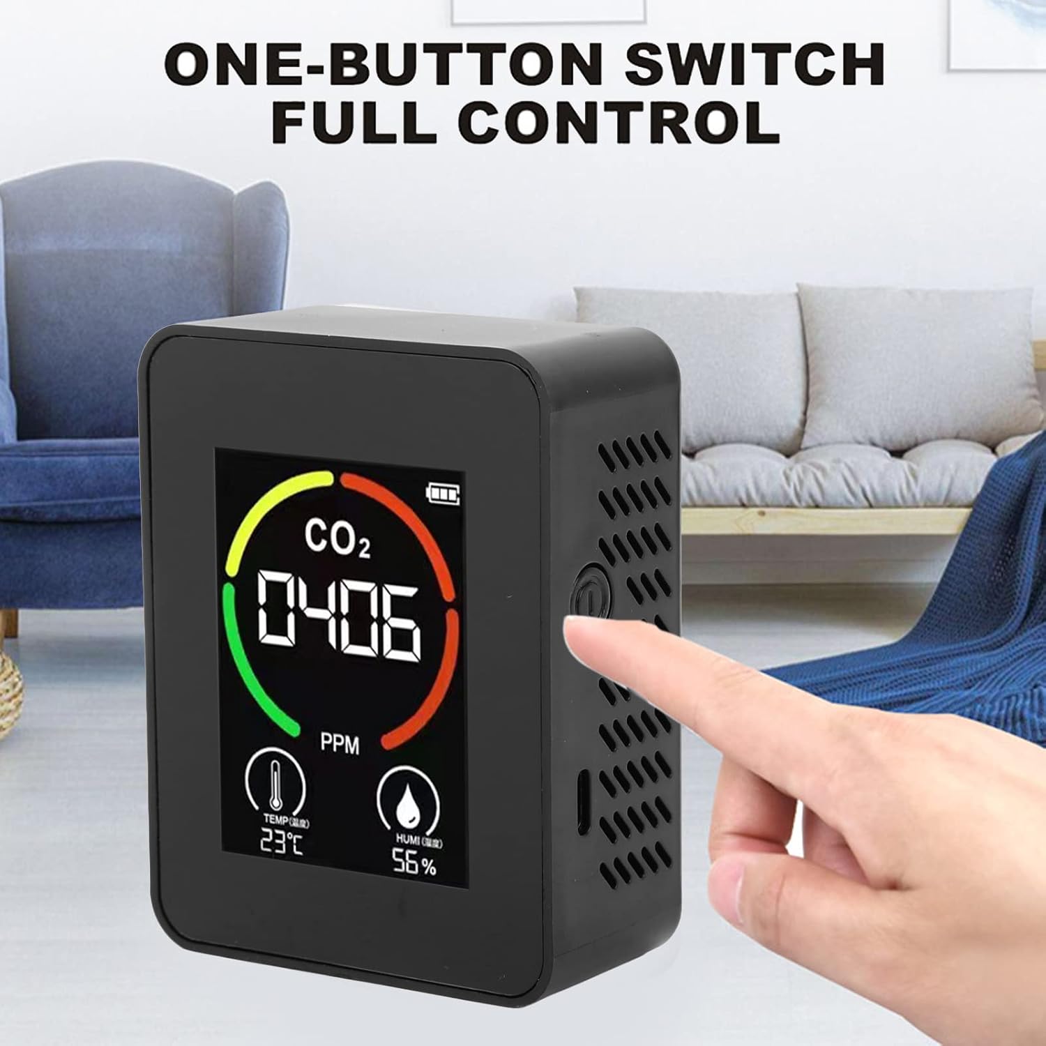 CO2-Detektor, Luftqualitätsmonitor mit TVOC-Sensor, Echtzeitmonitor, einfache Ablesung zu Hause – Bild 9