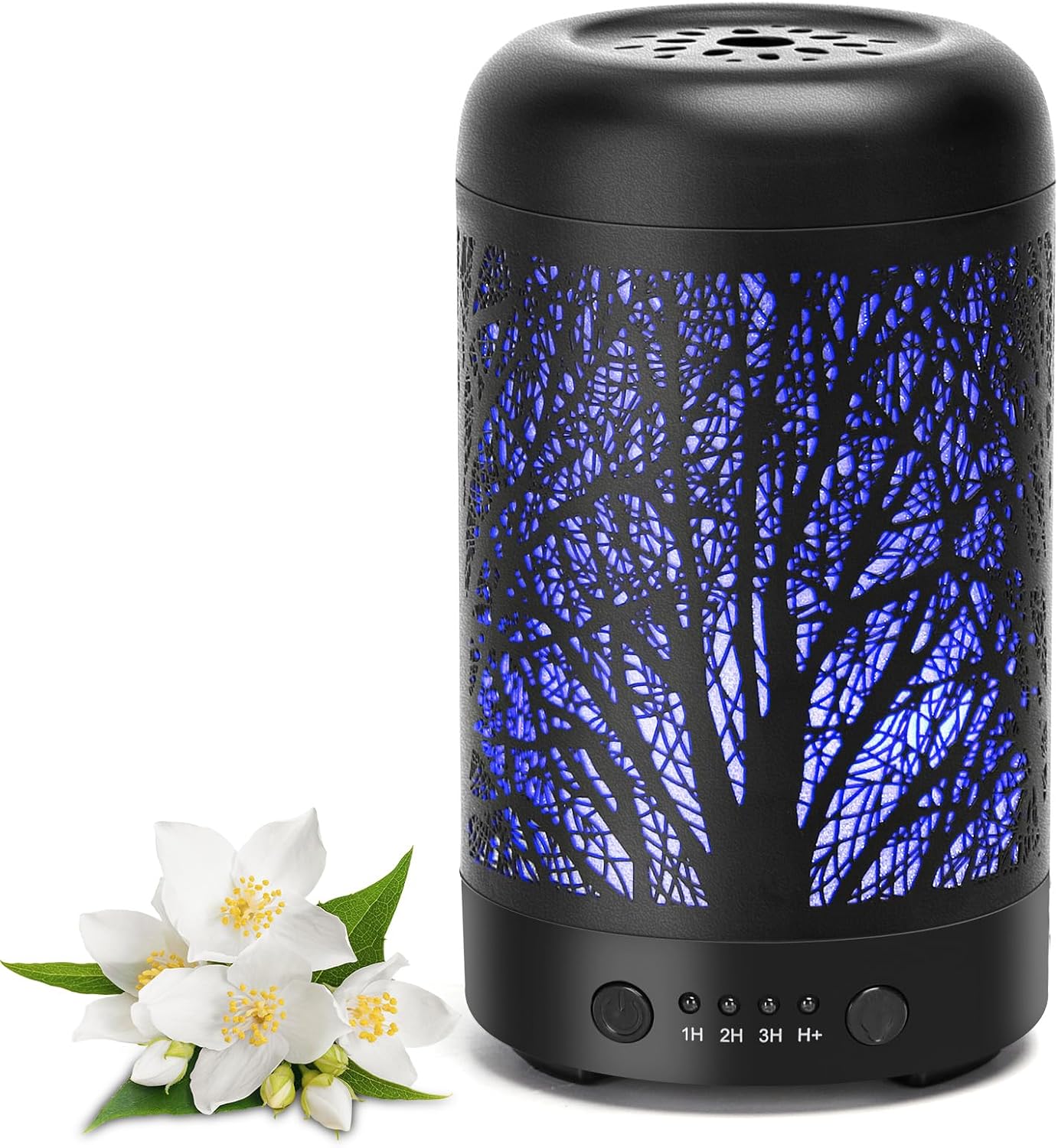 Aigostar Aromadiffusor, Aromatherapie-Diffusor für ätherische Öle, 100 ml Ultraschall-Diffusor, 7-Farben-Beleuchtung, Luftbefeuchter für Schlafzimmer/Büro/Yoga