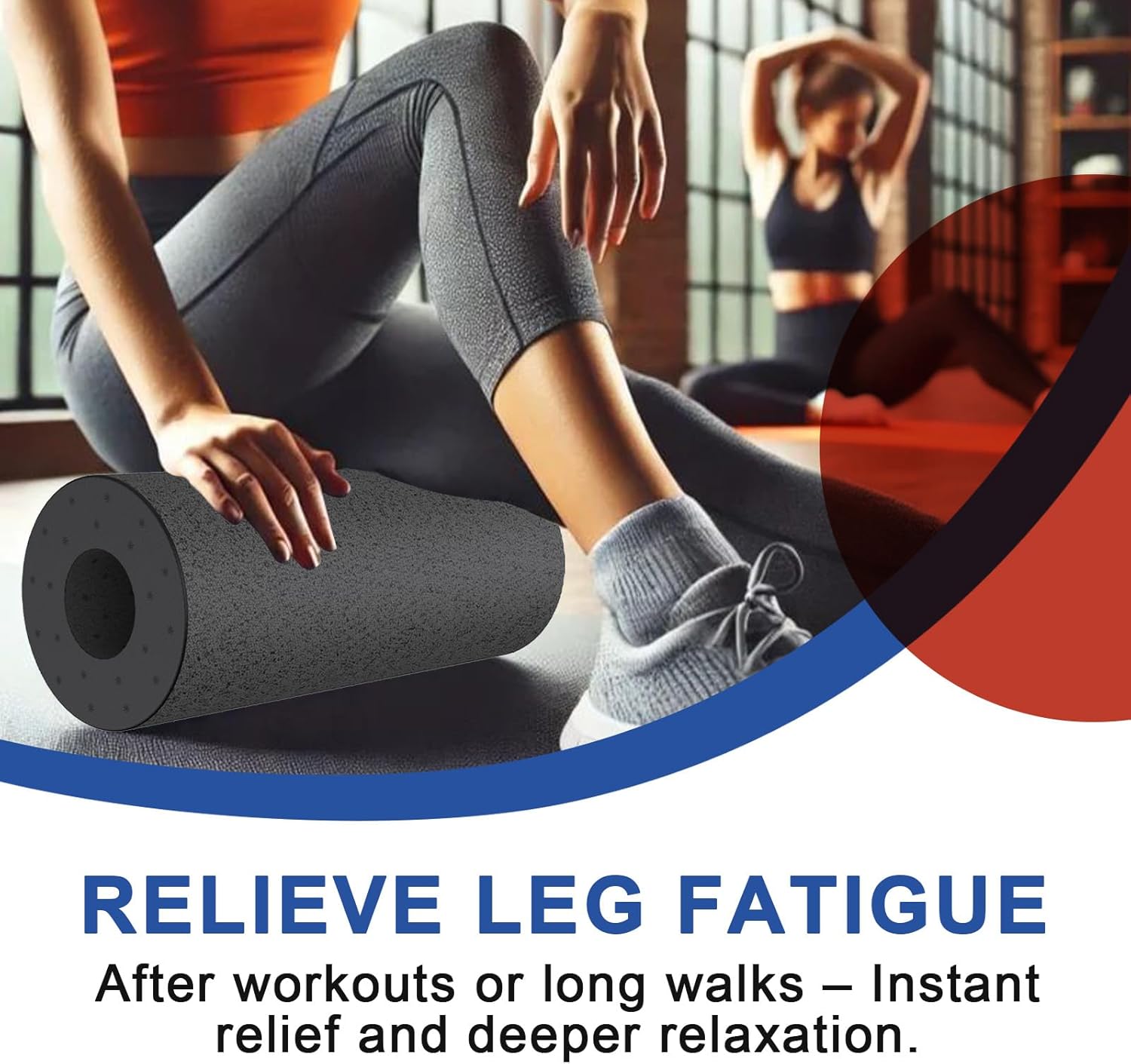 SURFOU Faszienrolle Wirbelsäule Rücken 29 x 15 cm, Massage-Schaumstoffrolle, nur 130 g, ultraleicht, für tiefes Gewebe, Muskelentspannung & Erholung, ideal für Fitness & Yoga zu Hause – Bild 5