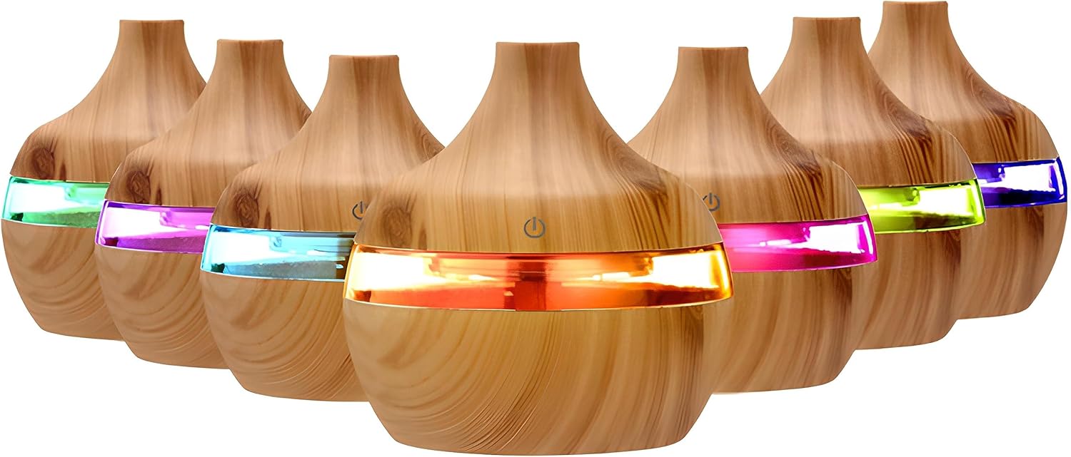 Retoo Aromadiffusor für Duftöle, Ultraschall-Luftbefeuchter, Öllampe, Aromatherapie-Öldiffusor mit LED-Beleuchtung, Diffusor für ätherische Öle, Raumbefeuchter für Schlafzimmer, Büro, Yoga, Spa – Bild 7