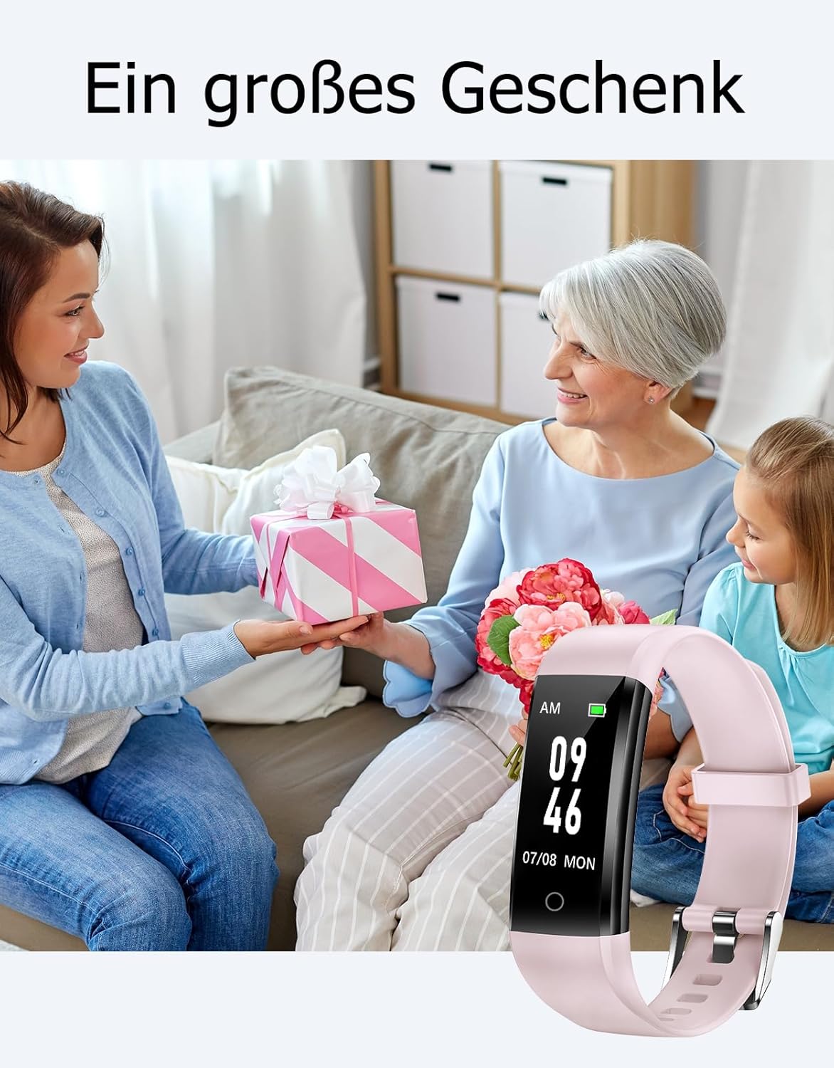 GRV Schrittzähler Uhr Ohne Bluetooth/Ohne Handy für Damen Herren Senioren Kinder,Fitness Tracker Fitnessuhr mit Schrittzähler Kalorienzähler,Schlafüberwachung Aktivitätstracker für Gehen Laufen – Bild 7