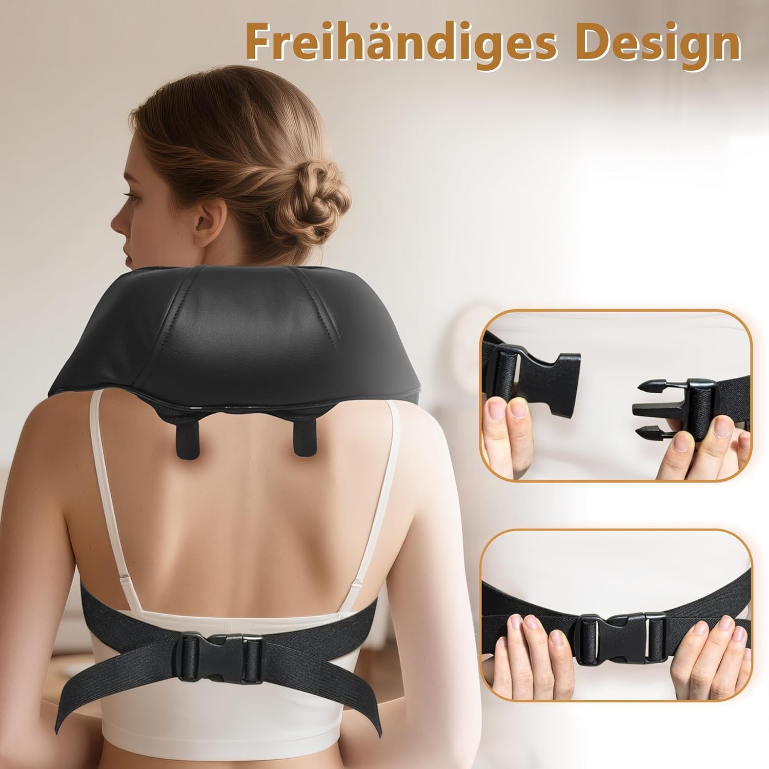 Joyset Shiatsu Massagegerät 4D, kabelloses Nackenmassagegerät mit Wärme für Nacken und Rücken zur Schmerzlinderung, Nackenmassage für Nacken, Schulter, Rücken, Geschenke für Frauen Männer – Bild 5