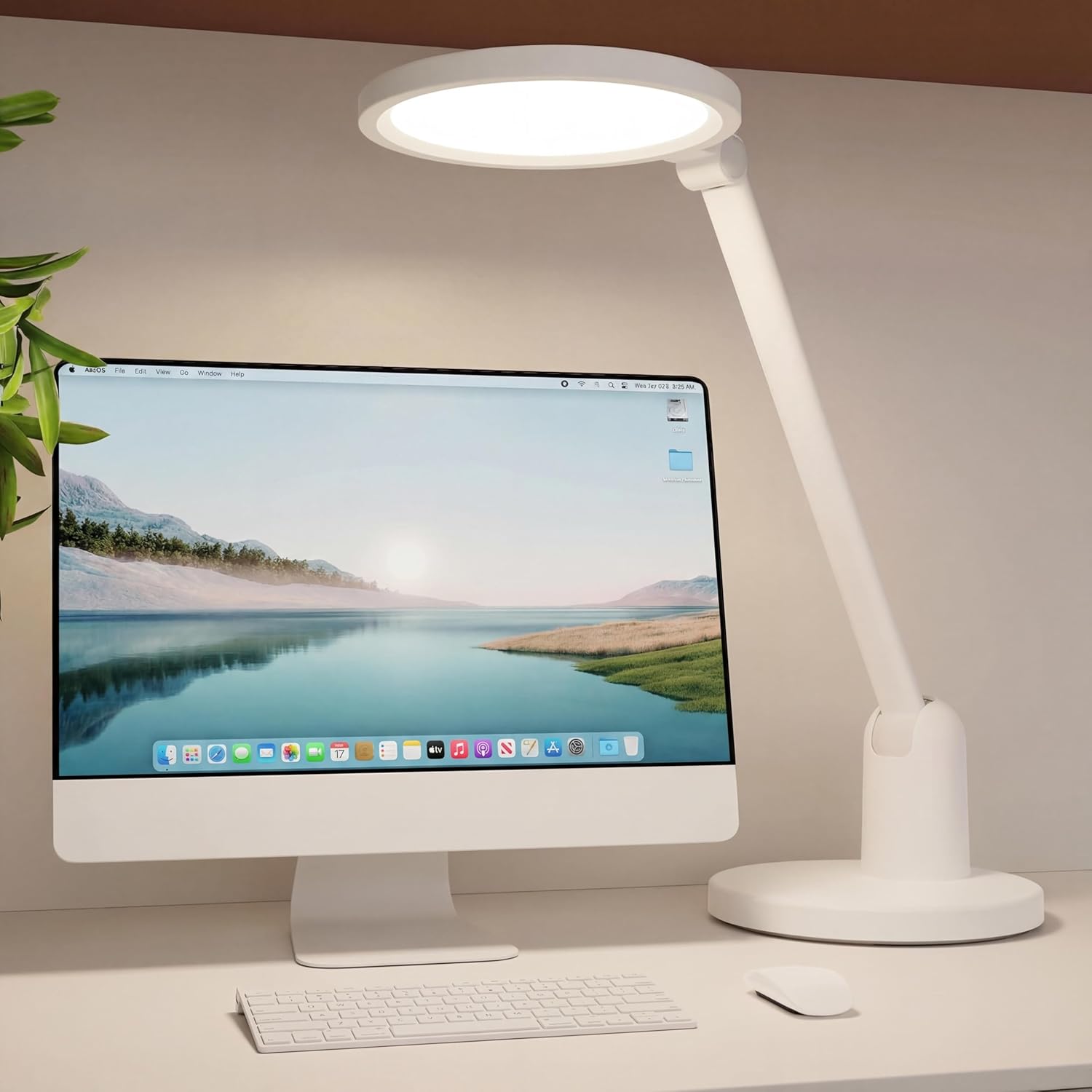 Schreibtischlampe LED dimmbar, 1000 lm, ultrahelle Tischlampe, 3 Farbmodi, 7 Helligkeiten, Schreibtischlampe mit Touch-Steuerung, Memory-Funktion, Leselampe, drehbare Nachttischlampe für Büro, Arbeit, Nachttisch