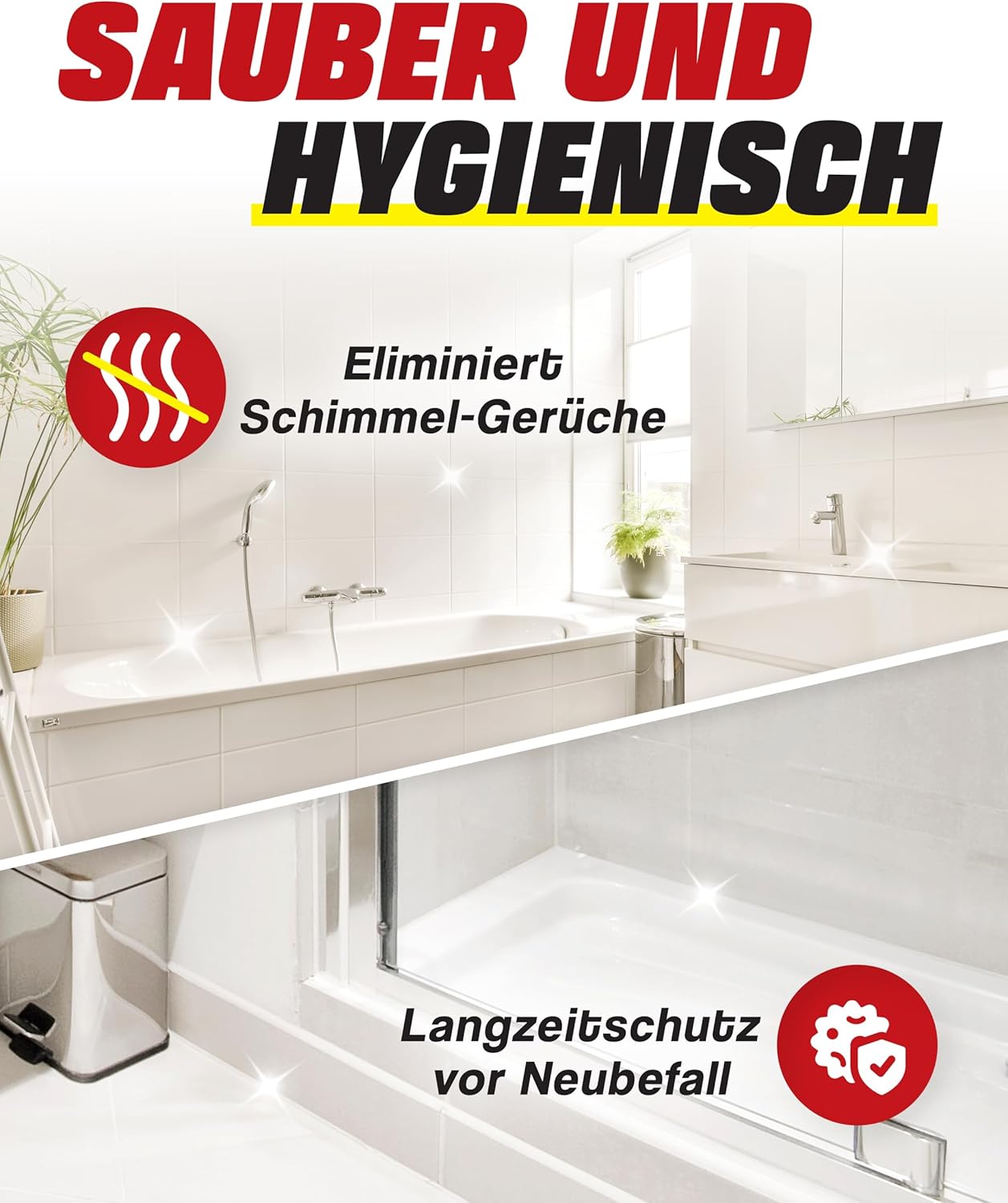 VEXIL Profi Schimmel Komplettset – Schimmelentferner & Schimmelschutz – inkl. Handschuhe, FFP3-Maske & 3 Fugenbürsten – Schimmel entfernen & bis zu 18 Monate vorbeugen – 2 x 500 ml – Hergestellt in Deutschland – Bild 8