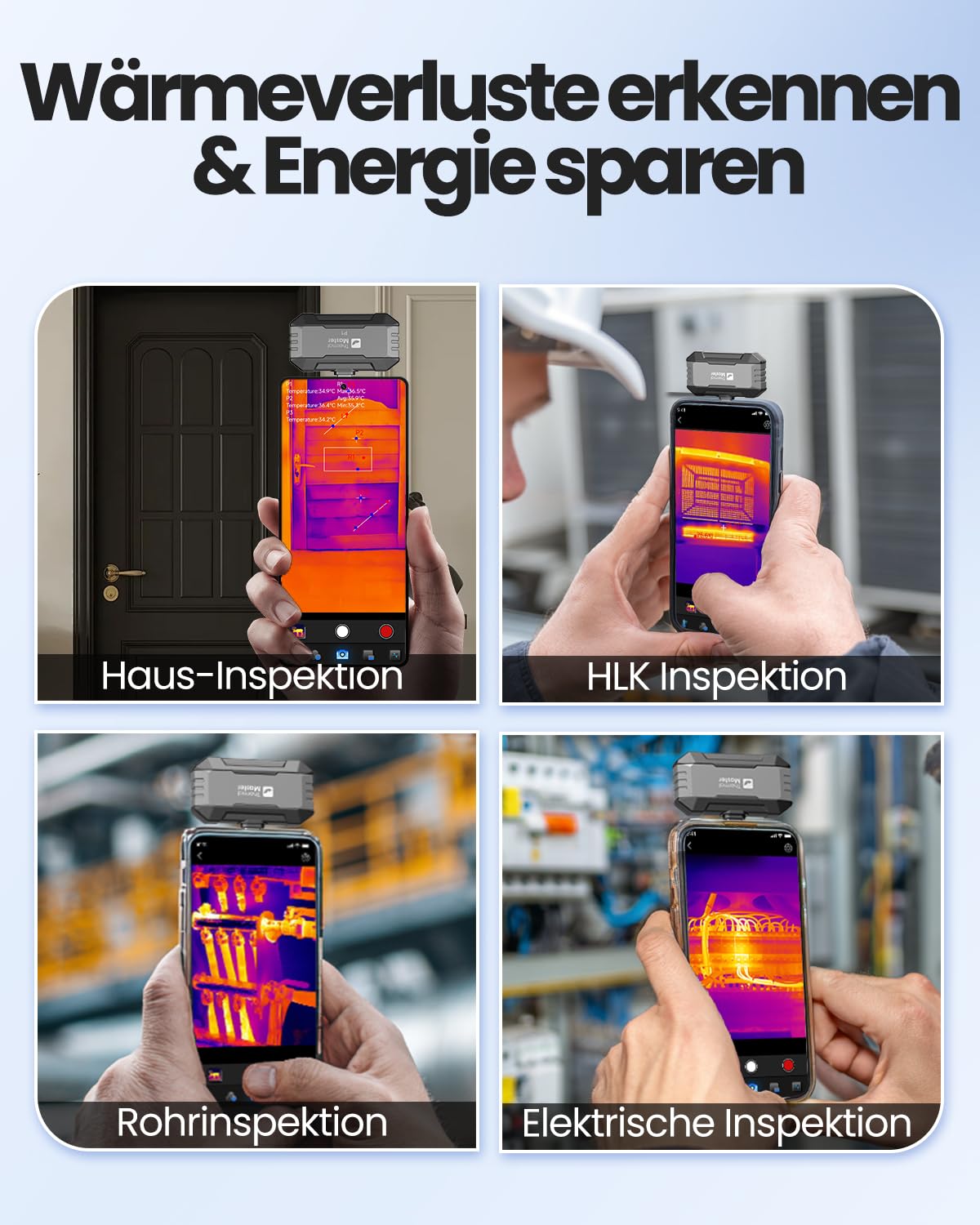 Wärmebildkamera Thermal Master P1 für iPhone 15/16 und Android, Infrarotkamera, Wärmebildkameras mit X³ IR-Auflösung, 320 x 240, -20 °C bis 600 °C, Hausinspektion, 15-facher Zoom – Bild 6