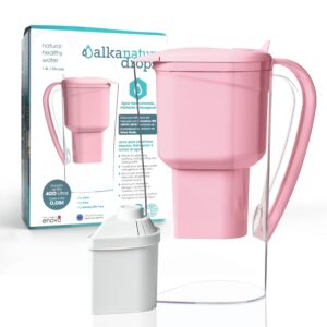 Wasserfilterkanne rosa für Leitung...