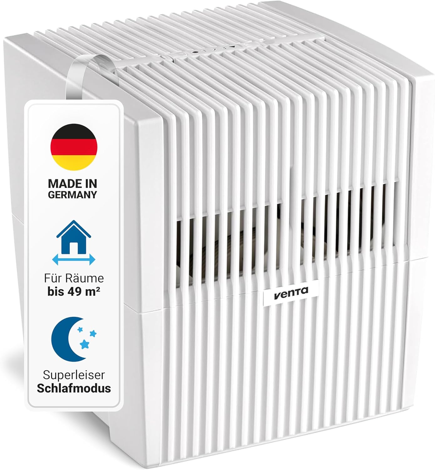 Venta Luftbefeuchter LW25 Classic Original bis 49 m², sehr leise 21 dB(A), energieeffizient 2 Watt, großer 7 L Tank, hygienische Kaltverdunstung ohne Filter – Bild 2