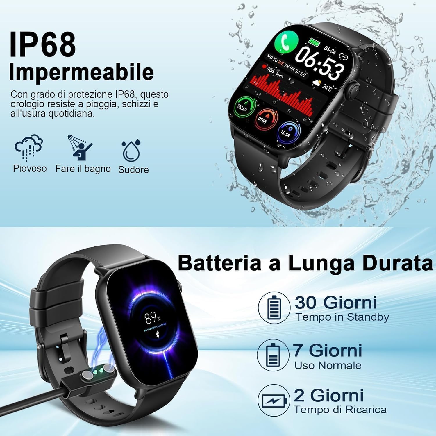 Smartwatch Herren Damen, 1,96" HD Smartwatch 2026 mit Telefonfunktion, Smart Watch Fitnessuhr 113+ Sportmodi, IP68 Wasserdicht, Sportuhr mit Herzfrequenz Schlafmonitor Schrittzähler, für Android iOS – Bild 7