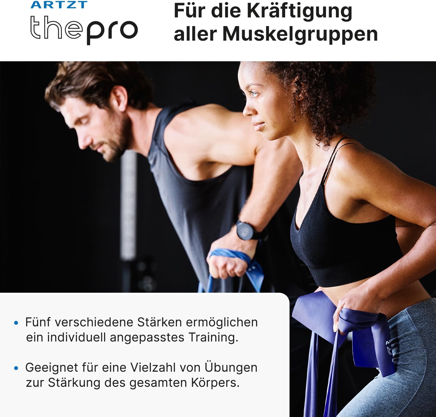 Fitnessband | Terrabänder Set 2 m | Gymnastikband | Fitnessband aus Naturkautschuk | Stretchband | Gummiband Fitness | Trainingsbänder Krafttraining, Therapie, – Bild 3