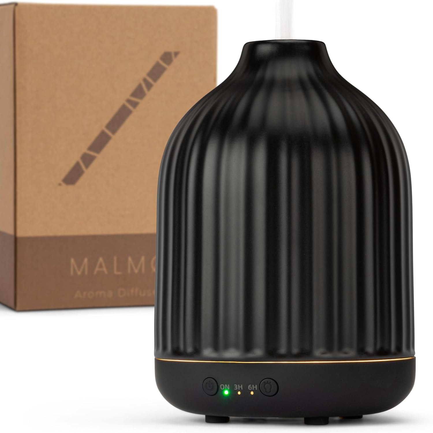 MALMØ Keramikdiffusor (250 ml) – Aromadiffusor für ein angenehmes Raumklima – Diffusor für ätherische Öle – Duftöl-Entschärfer für die Aromatherapie