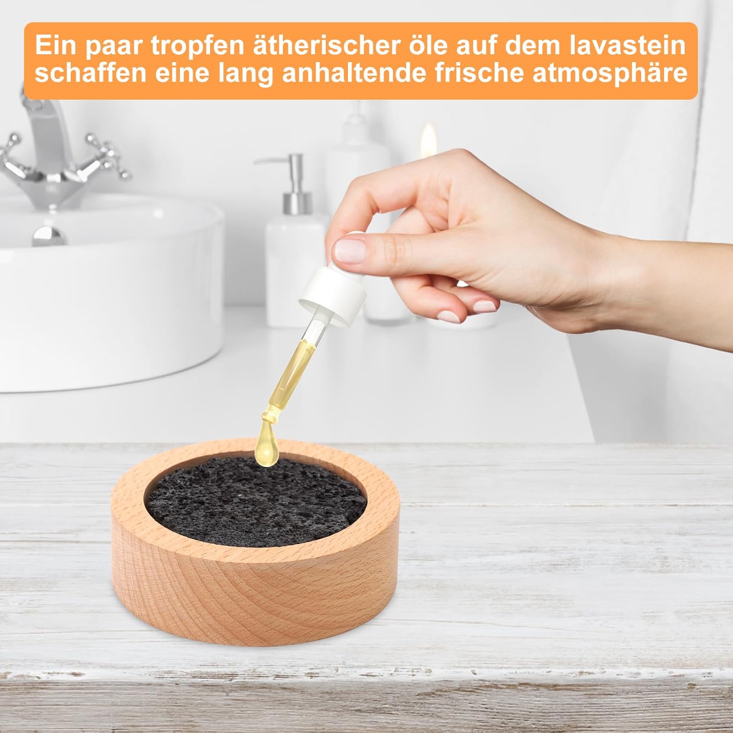 Duftstein, natürlicher Lavastein-Diffusor, Duftsteine für ätherische Öle, Aromatherapie-Diffusor, Diffusor für ätherische Öle für Schlafzimmer, Wohnzimmer, Sauna, Badezimmer, Büro, Auto – Bild 5