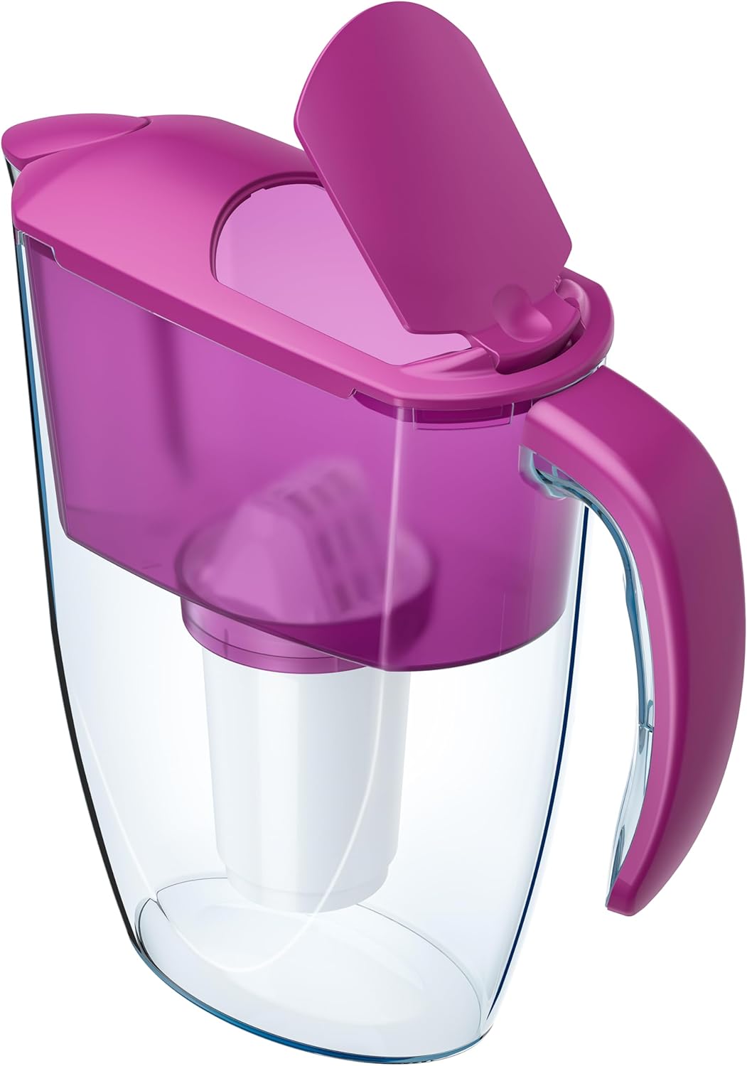AQUAPHOR Smile Cyclamen Wasserfilter inkl. 1 A5 Filter mit Magnesium I Reduziert Kalk und Chlor I Karaffe für 2,9 LI Kompakter & leichter Wasserfilter I Tischwasserfilter I Passt in die Kühlschranktür – Bild 7