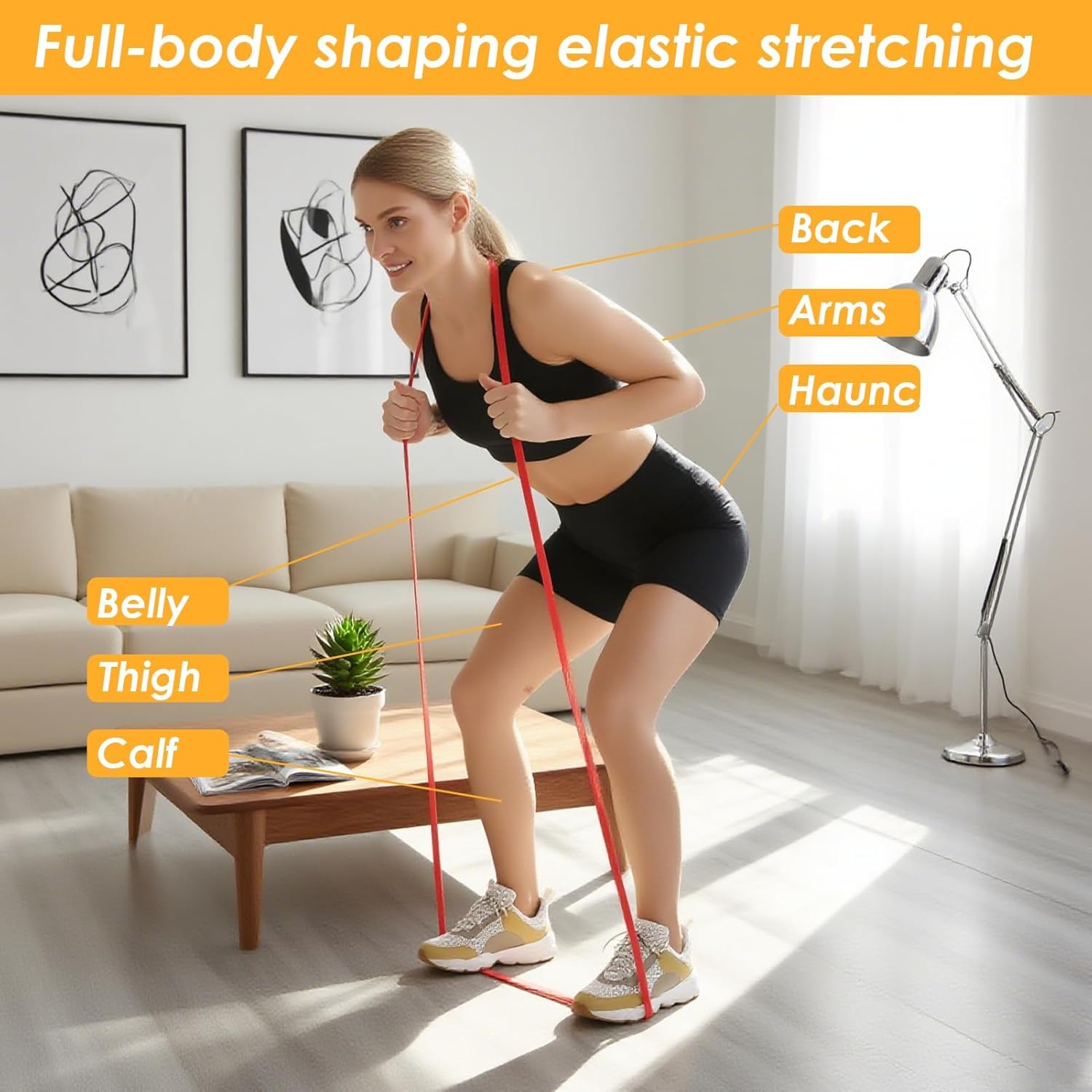 2 Stücke Widerstandsband, 5-35lb 100% Latex Widerstandsband, Einzelpack Gymnastikband, Widerstandsband, Krafttraining, Fitnessband, Gummiband Sport für Reha-Übungen, Yoga, Pilates, Krafttraining – Bild 4