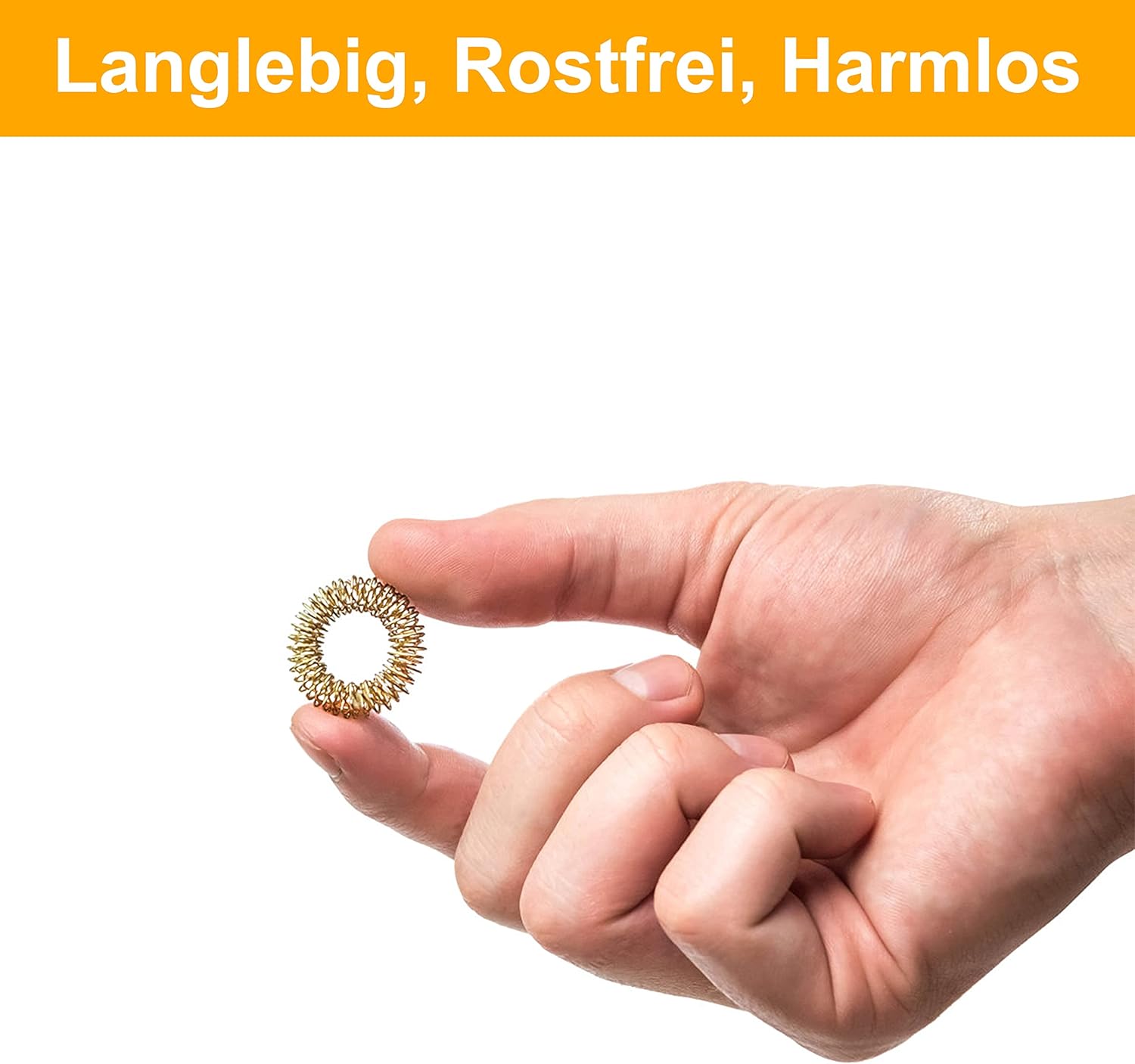 Premium Akupressurring (12er-Set) – Verbessertes Konzept 2020 – Fingermassagering – Akupressurringe | Massageringe für das Handgelenk | Anti-Stress-Fingermassagering – Bild 6