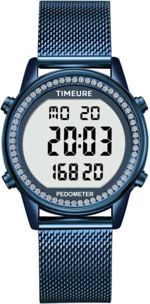 TIMEURE Damen Schrittzähler Uhr, S...