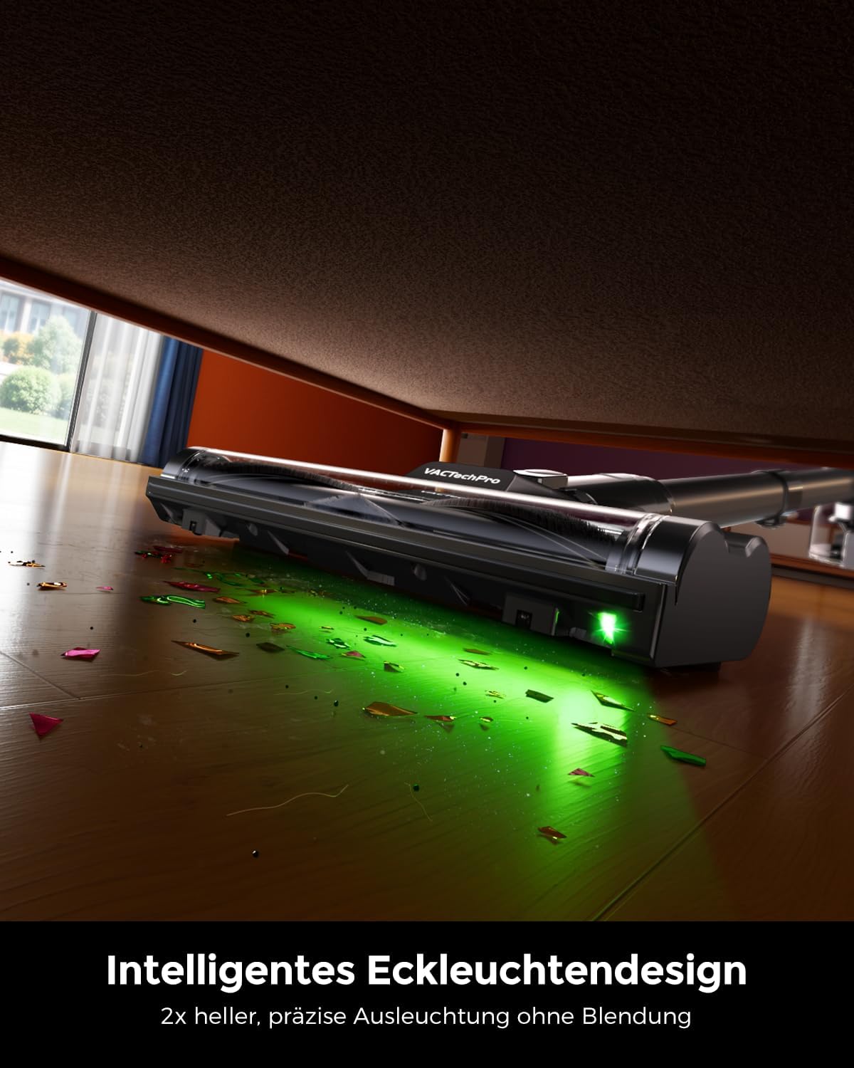 VACTechPro Akku-Staubsauger F02 Lite, 550 W/50 kPa Akku-Staubsauger mit 8-stufigem Filtersystem, selbststehend für Böden, Teppiche, Tierhaare – Bild 7