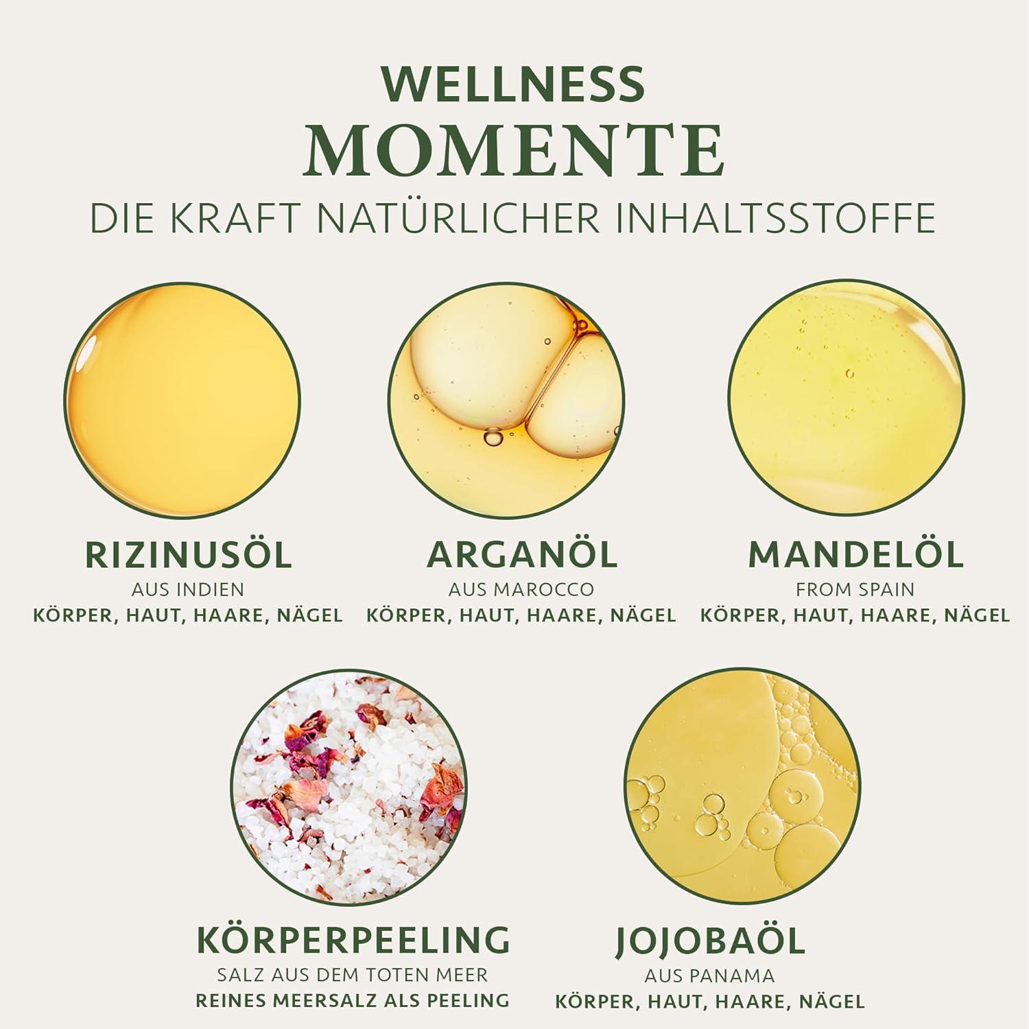 Satin Naturel Verwöhn-Geschenkset für Frauen mit Bio-Arganöl, Rizinusöl, Mandelöl, Jojobaöl und Sheabutter, Wellness-Set – Bild 5