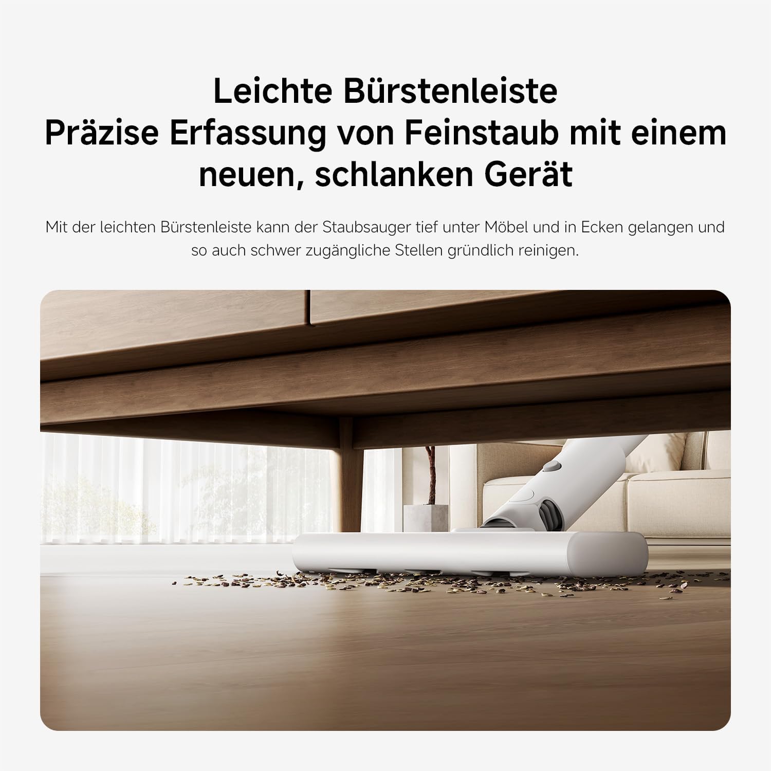XIAOMI P30 Akku-Staubsauger, 22 kPa/50 AW Saugleistung, leicht und mühelos zu handhaben, bis zu 40 Minuten Laufzeit, präzise 5-stufige Filterung, 2 Bürstenaufsätze, geeignet für Zuhause und Auto – Bild 8