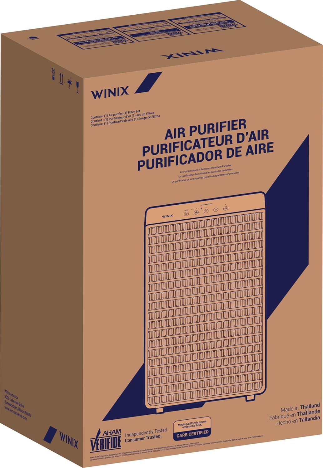 WINIX 5520 Heimluftreiniger, großer Raum, bis zu 1881 Fuß² in 1 Stunde, mit Luftqualitätsüberwachung, echtem HEPA, stark desodorierendem Kohlefilter und Automatikmodus, erfasst Haustierallergien und Rauch – Bild 14
