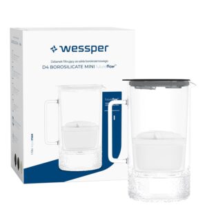 Wessper Glas-Wasserfilterkanne 2 L,...