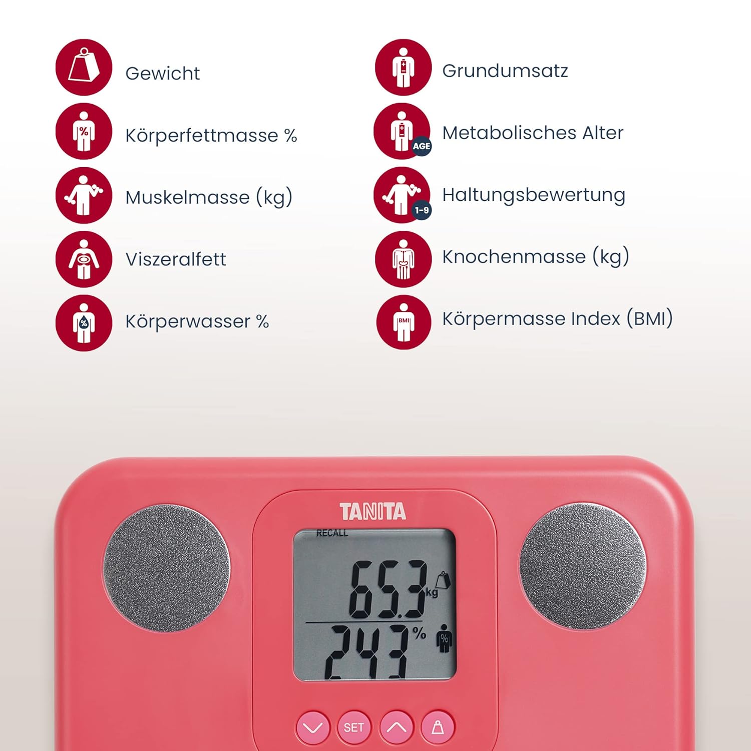 Tanita BC730P InnerScan Körperanalysewaage Pink – Bild 7