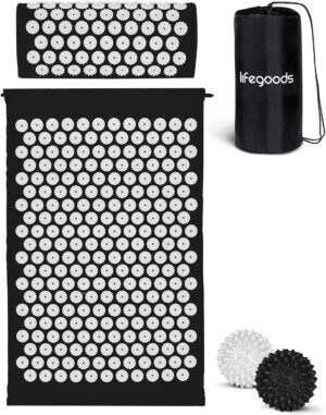 LifeGoods Akupressurmatte mit Kisse...