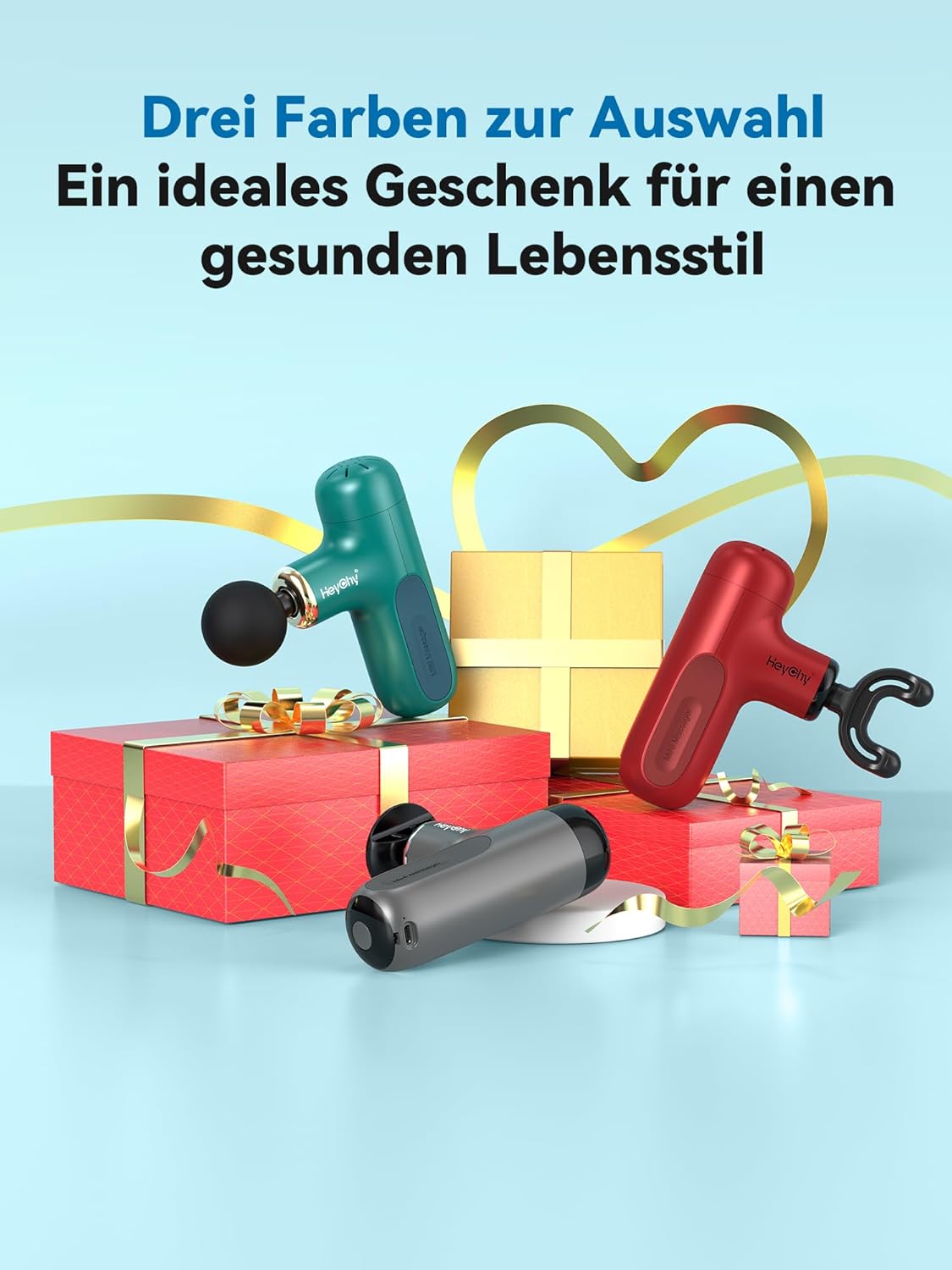 HEYCHY Mini-Massagepistole, Percussion-Tiefengewebe-Massagegerät, Reise-Massagepistole, kompaktes Sport-Massagegerät, tragbares Handmassagegerät für Büro, Zuhause und Sportler – Bild 6