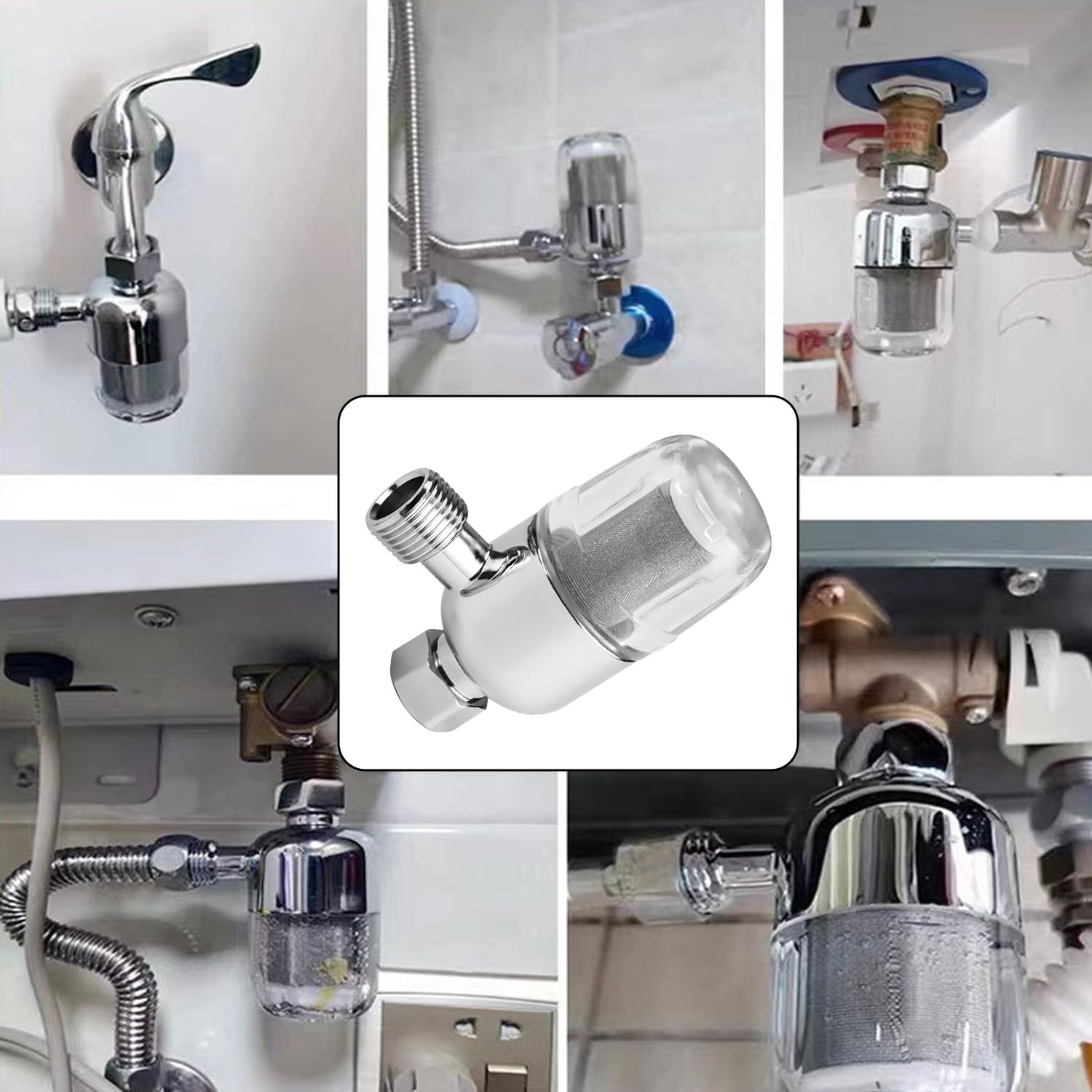 Wasserfilter Dusche, JANDH Wassersystem-Vorfilter, wiederverwendbarer Filter, mit 1/2 Zoll Innen- und Außengewinde, filtert effektiv Verunreinigungen im Wasser, geeignet für Warmwasserbereiter – Bild 6