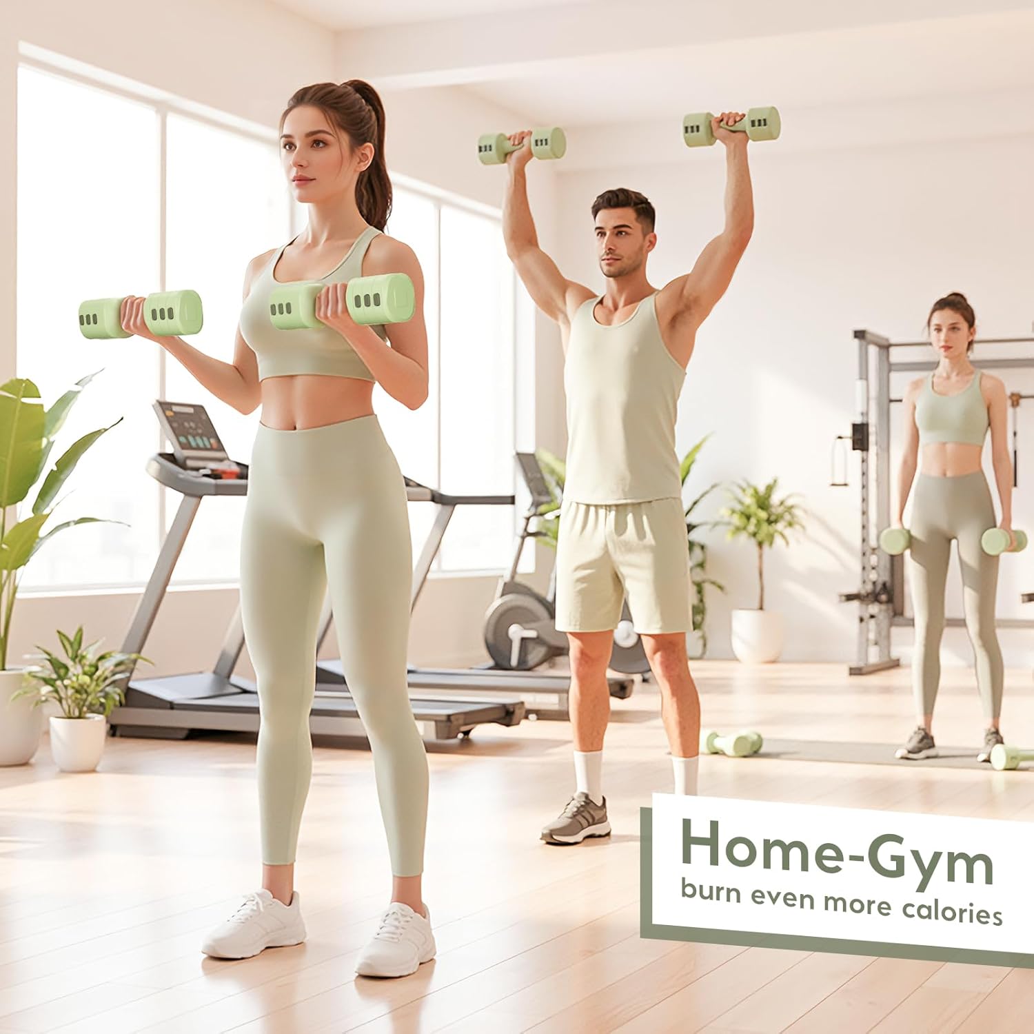 Verstellbare Hanteln Frauen Set, 1-5kg Kurzhanteln 2er Set, 4-in-1 Hantel Set für Frauen und Männer, Gewichte Hantel für Home Gym, Krafttraining Zuhause – Bild 5