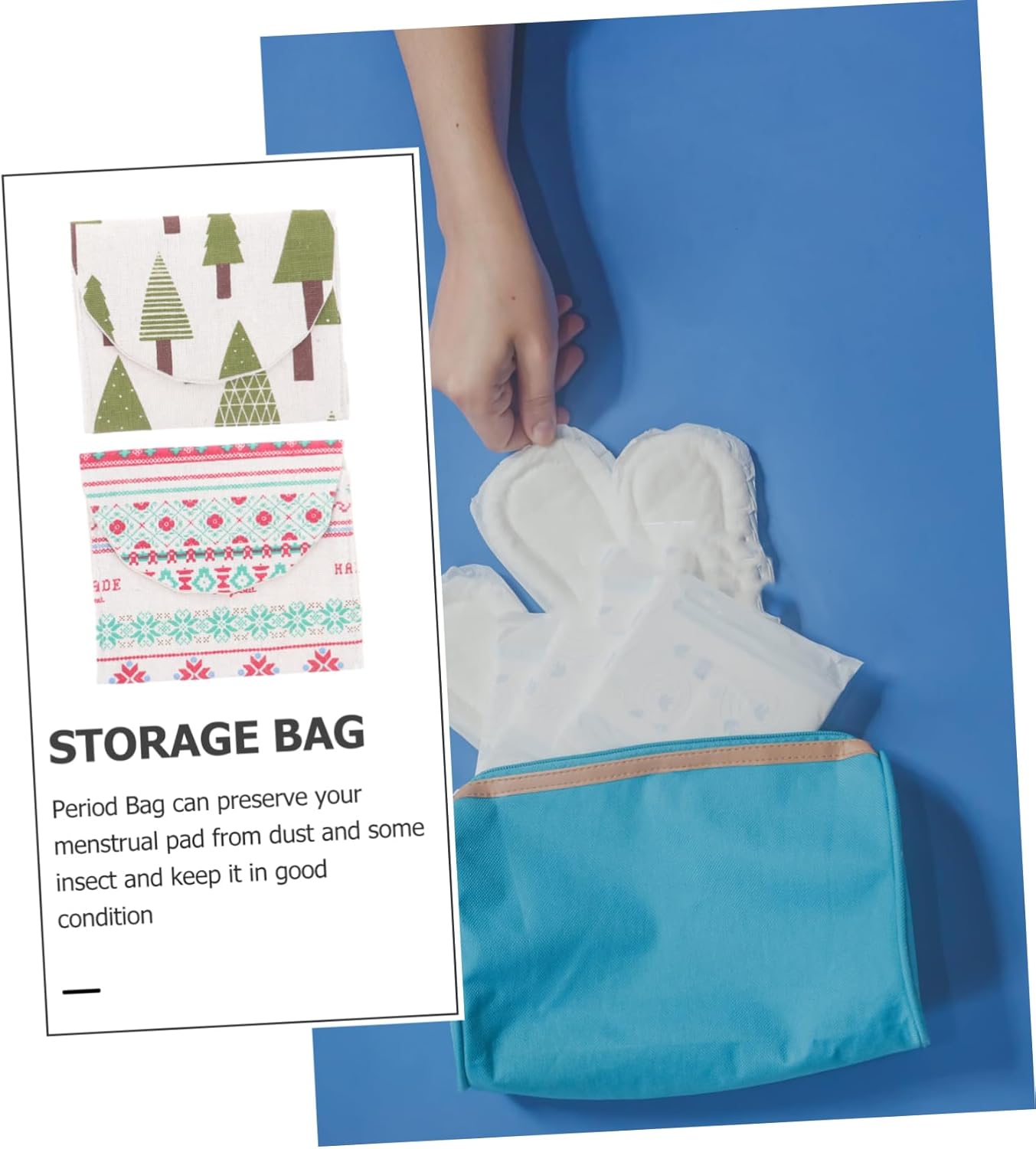 PACKOVE 5er-Pack Aufbewahrungstaschen für Damen, Hygieneprodukte, wasserdichter Organizer für Geldbörse, praktisch für Reisen und Outdoor-Aktivitäten – Bild 6