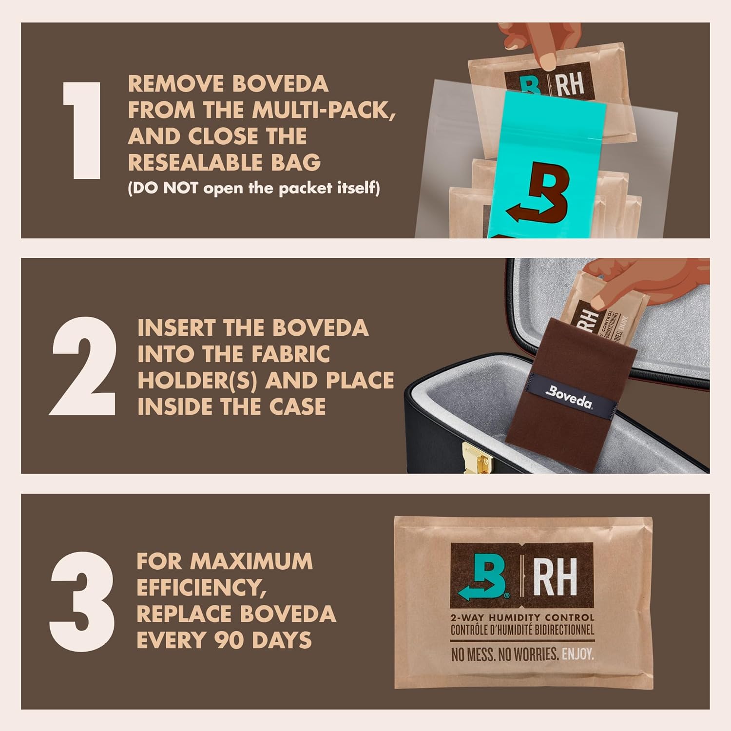 Boveda 49 % RH Zwei-Wege-Luftfeuchtigkeitskontrolle für Gitarren und Holzinstrumente – 4er-Pack – Bild 3