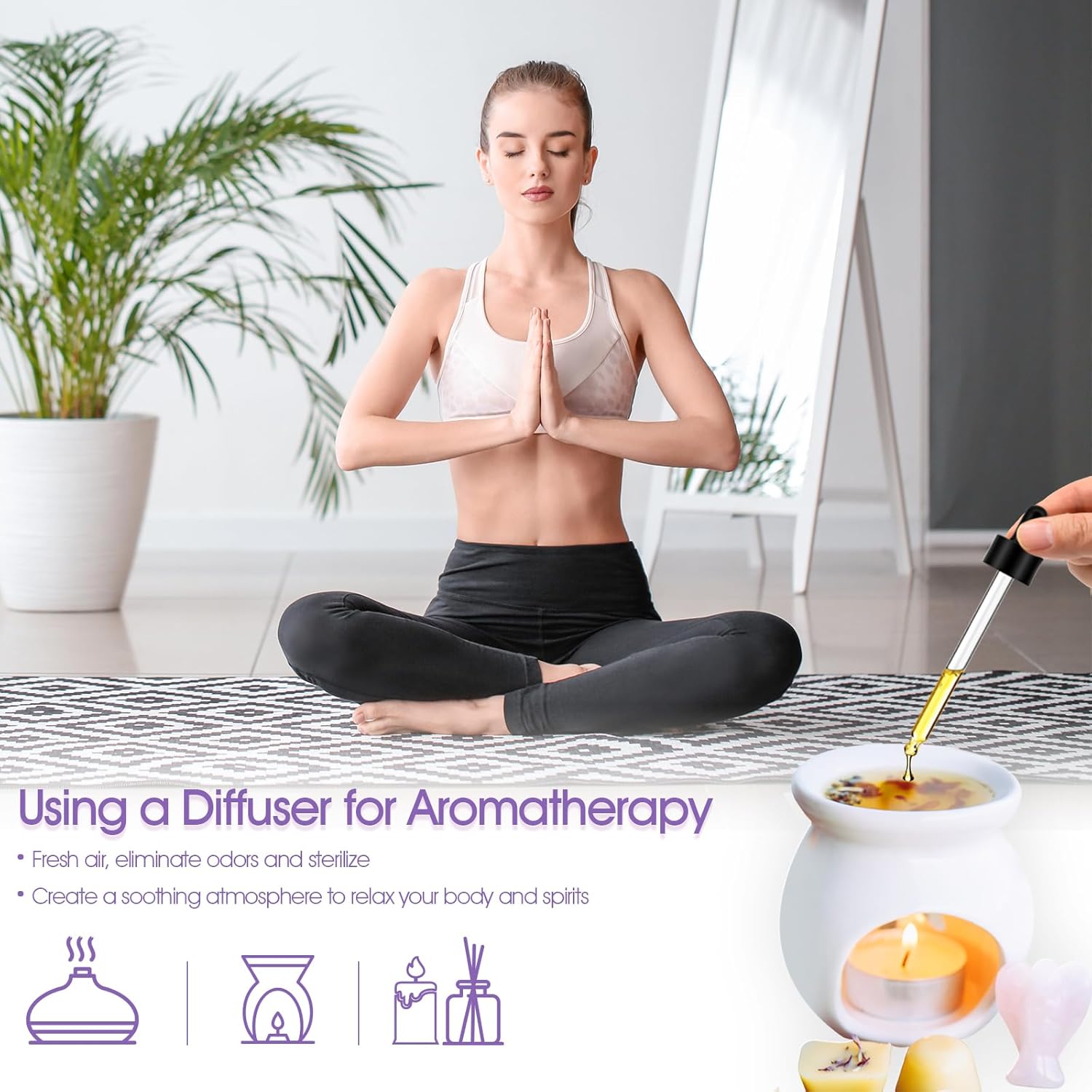 Lavendelöl 100 ml, reine ätherische Lavendelöle für Aromadiffusor, ätherisches Lavendelöl, Aromatherapie-Duftöl für Diffusor, Hautmassage, Heimwerken, Seife, Kerzenherstellung, Geschenke für Frauen – Bild 6
