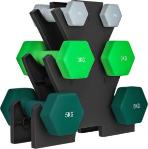 SPORTNOW Hantelset 2 x 1 kg, 2 x 3 ...