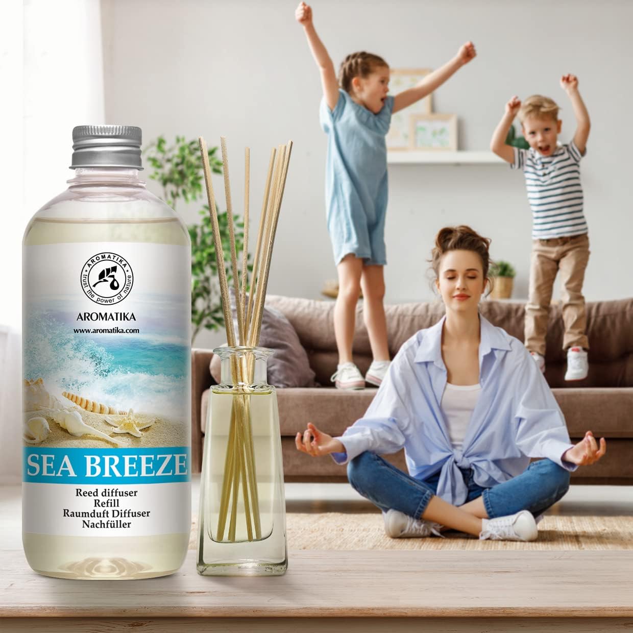 Raumduft-Nachfüllflasche Meeresbrise 500 ml – Raumduft Medium – Frischer und langanhaltender Duft – Nachfülldiffusor Meeresbrise – Lufterfrischer – Diffusor für Zuhause – Boutique – Aromatherapie – Bild 7