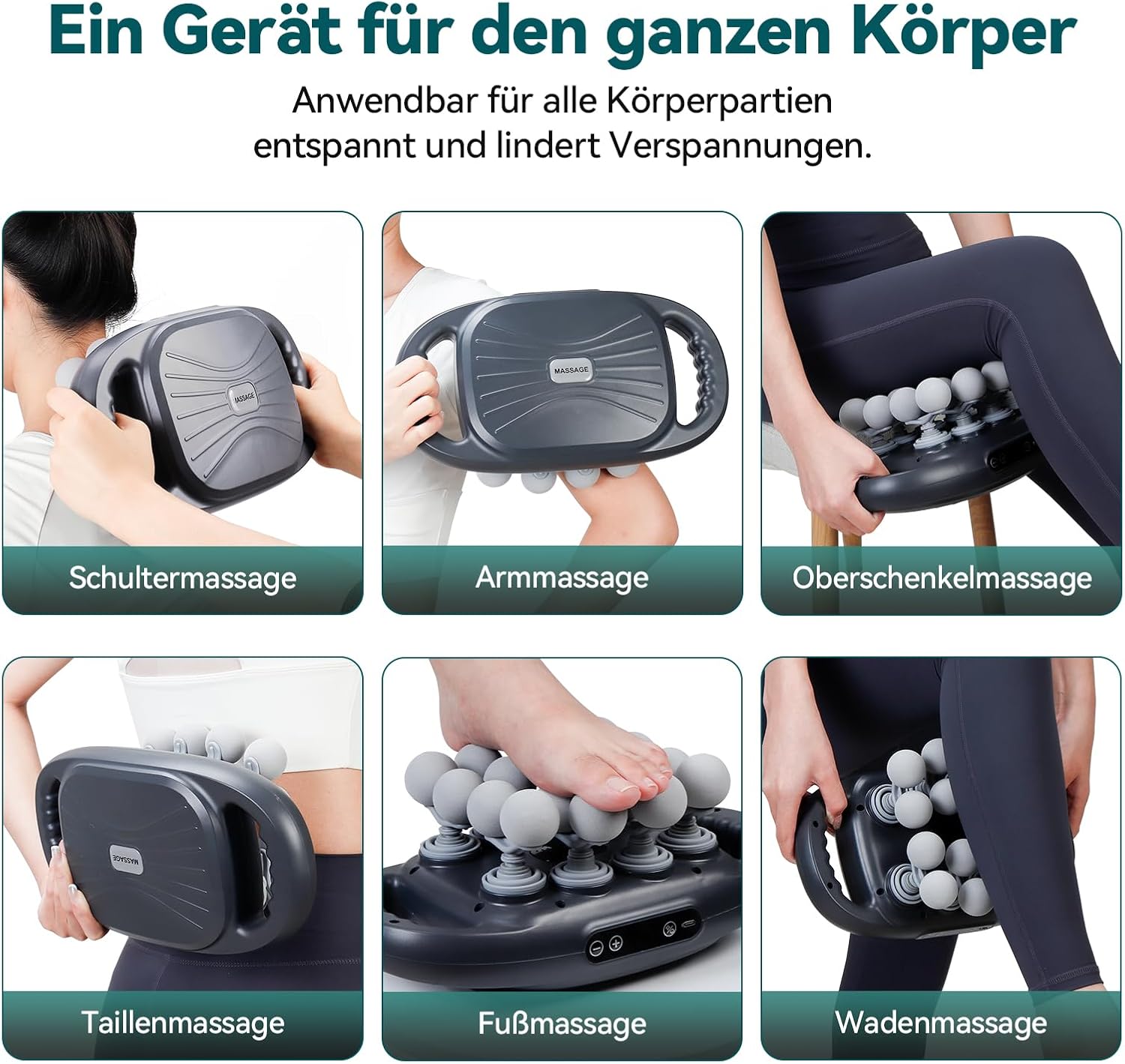 8/16 Kopfmassagepistole, Tiefenmassagepistole für Muskeln, 9 Geschwindigkeiten und 9 Modi, 2000 mAh wiederaufladbare Muskelentspannungspistole für Training und täglichen Gebrauch – Bild 7