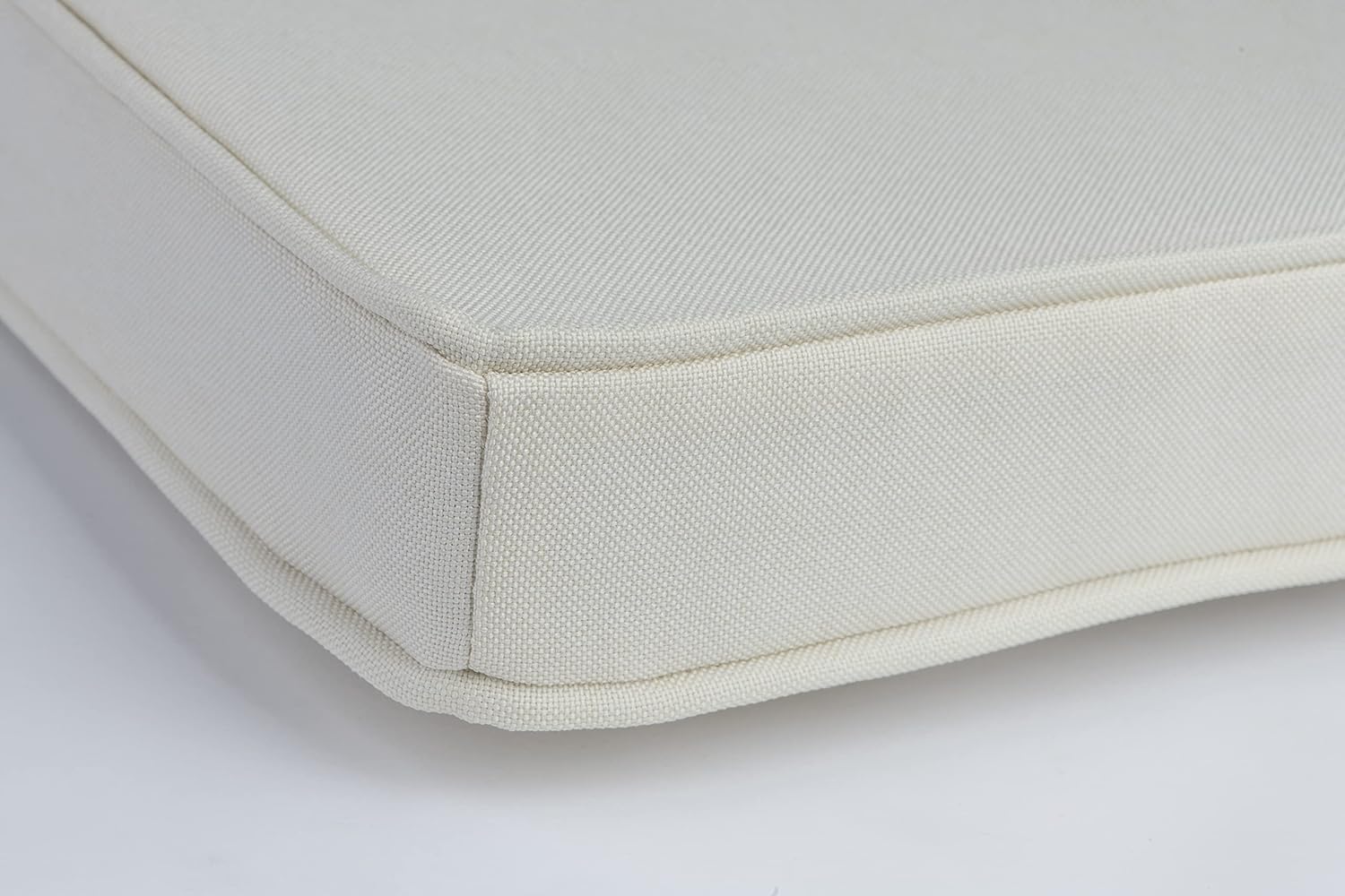 sunnypillow 4er-Set Stuhlkissen 40 x 45 x 5 cm | Kissenauflage für Stühle / Rattanstühle | Stuhlkissen mit Band | Innen/Außen | Ekru | – Bild 5