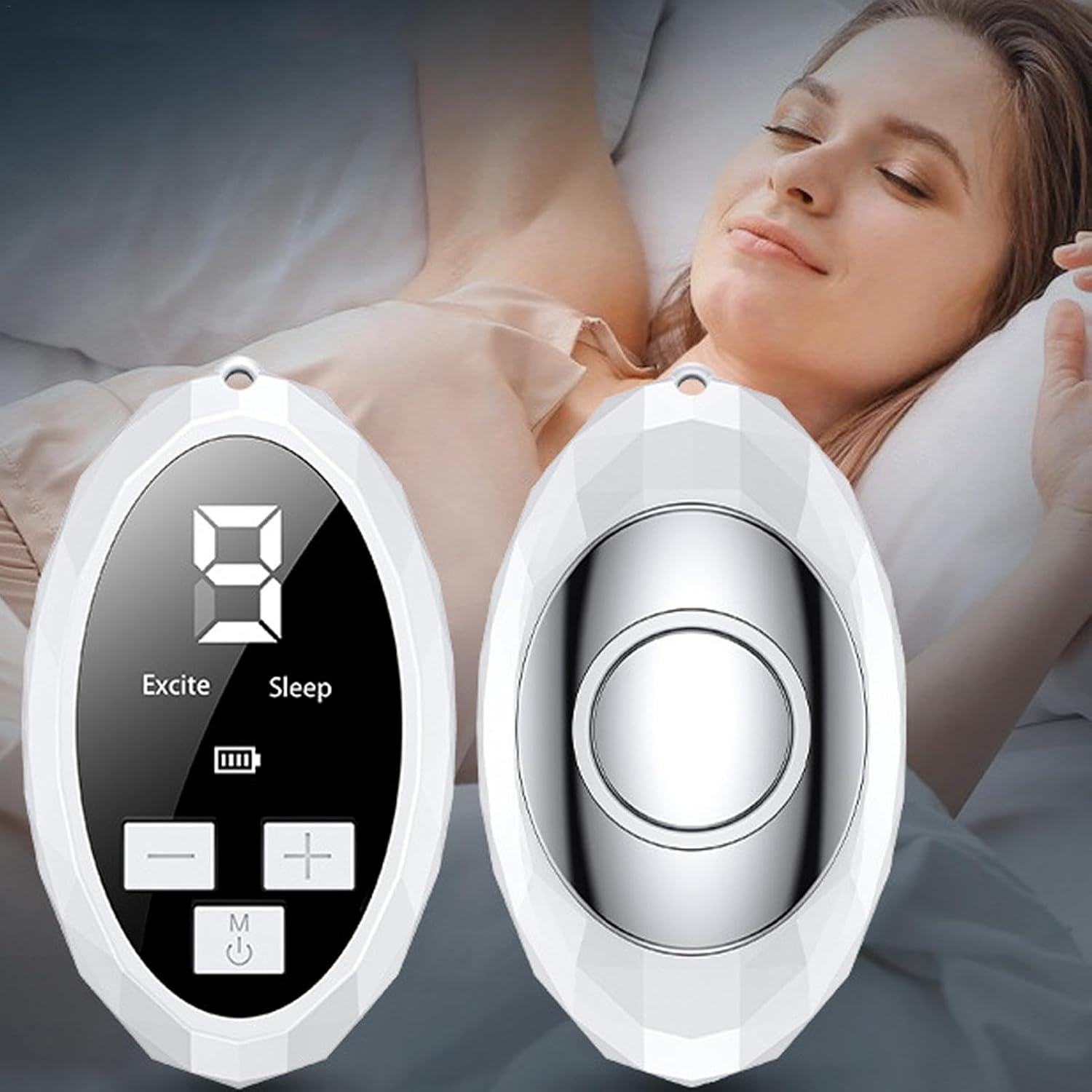 Kompaktes Schlafgerät, tragbares Schlafgerät, intelligente tragbare Einschlafhilfe mit 9 Geschwindigkeiten für verbesserten Schlaf, tragbares Entspannungsgerät, ergonomisches Einschlafhilfegerät für – Bild 3