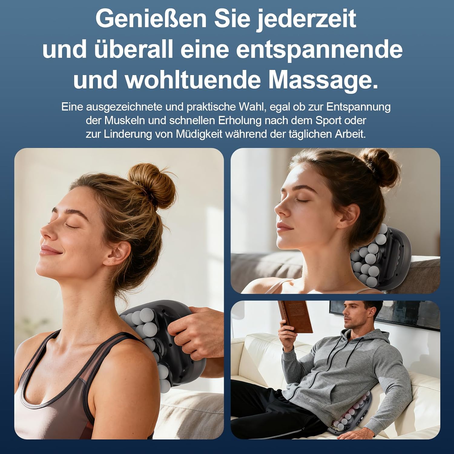 Massagepistole, Massagepistole für Muskelmassage, 42-Kopf-Massagegerät, wiederaufladbares Handmassagegerät für Muskeln mit 9 Modi und 9 Stufen – Bild 6