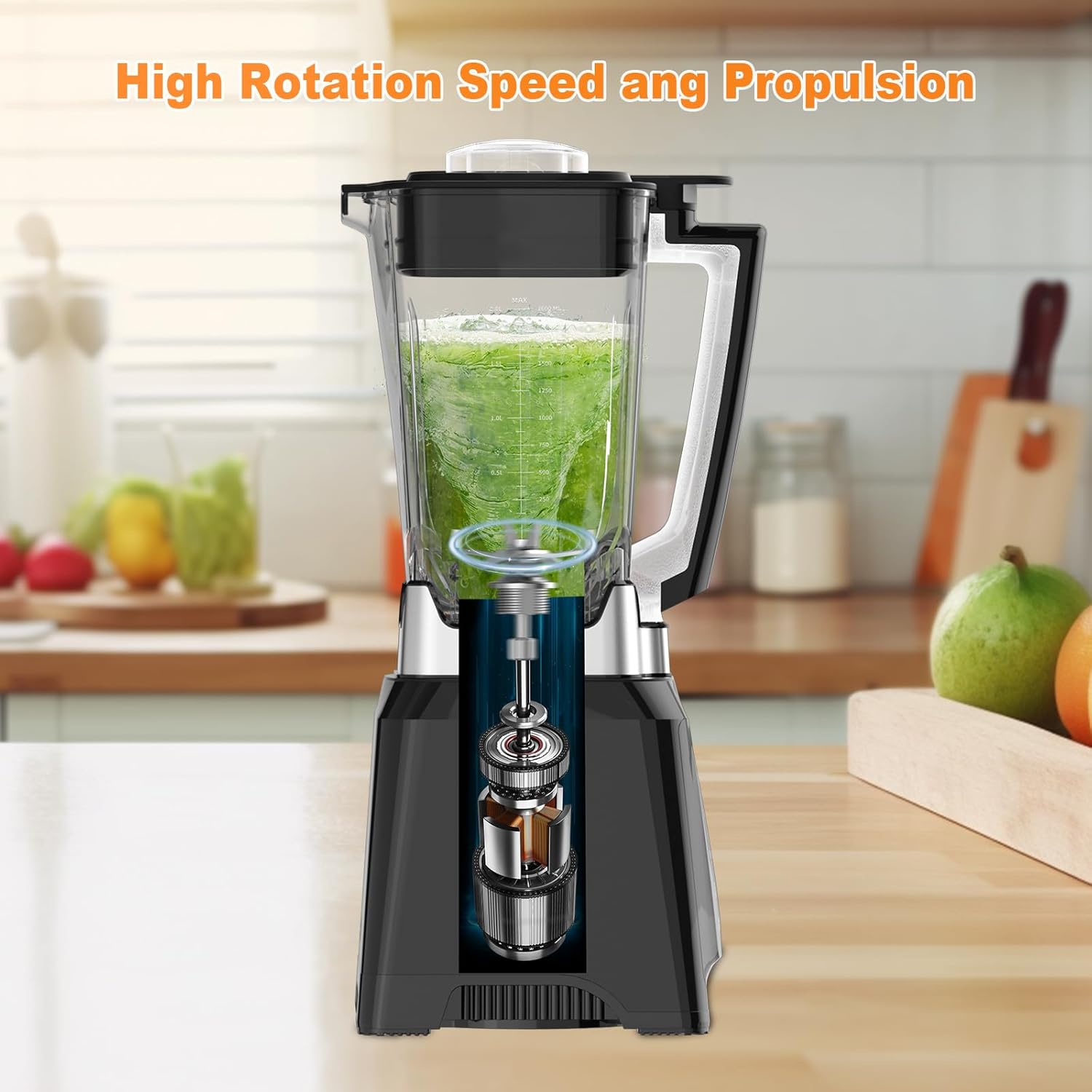 KOTLIE NY-8088EJA Tisch-Haushaltsmixer, 2-Liter-Behälter mit großem Fassungsvermögen, 7 Lebensmittelfunktionen, mit Selbstreinigungsfunktion (keine Heizung) – Bild 5