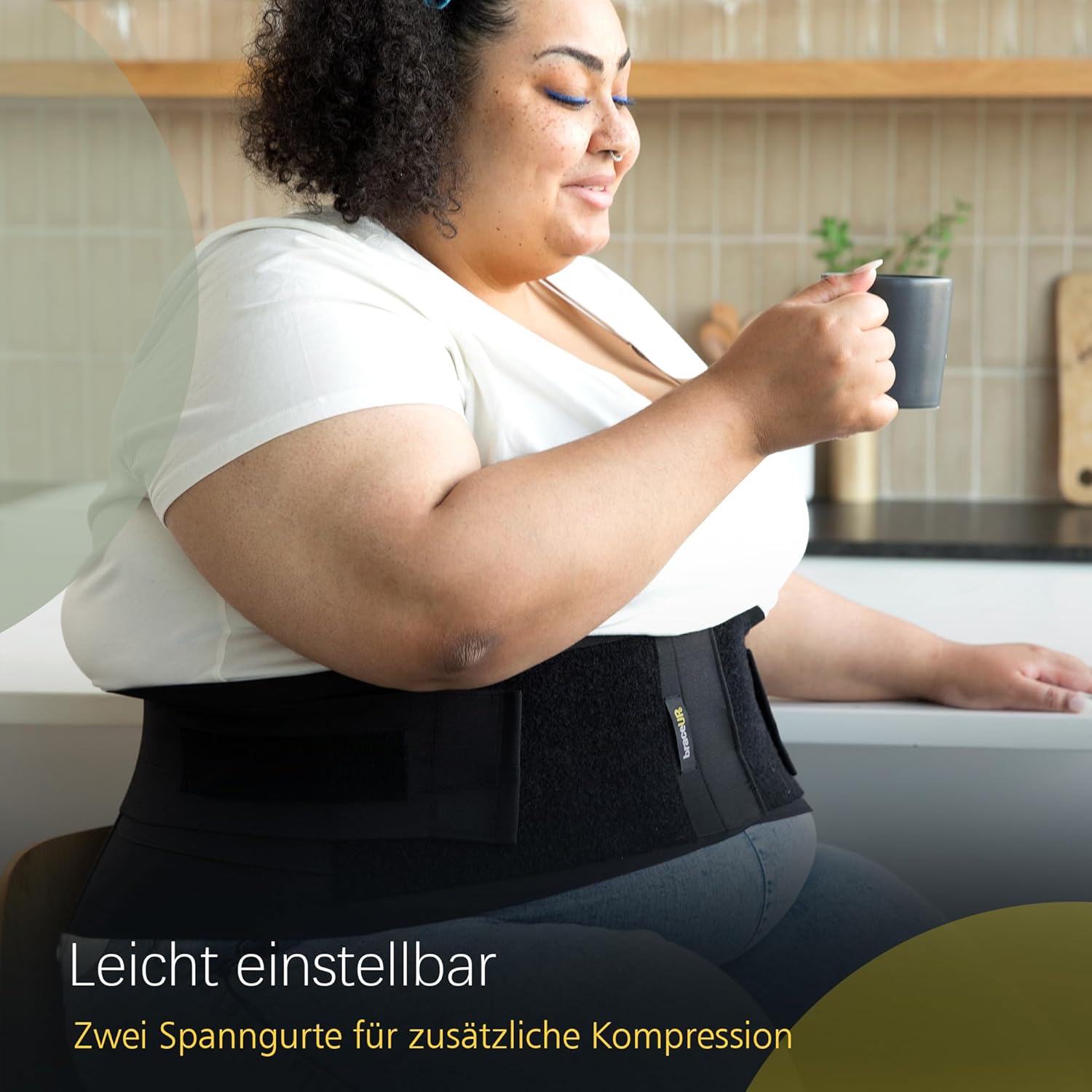 BraceUP Rückenbandage in Übergröße für Damen und Herren – 3XL bis 5XL, extra große Unterstützung für den unteren Rücken mit Riemen und Kompression, Bauchbandage in Übergröße (5XL) – Bild 5