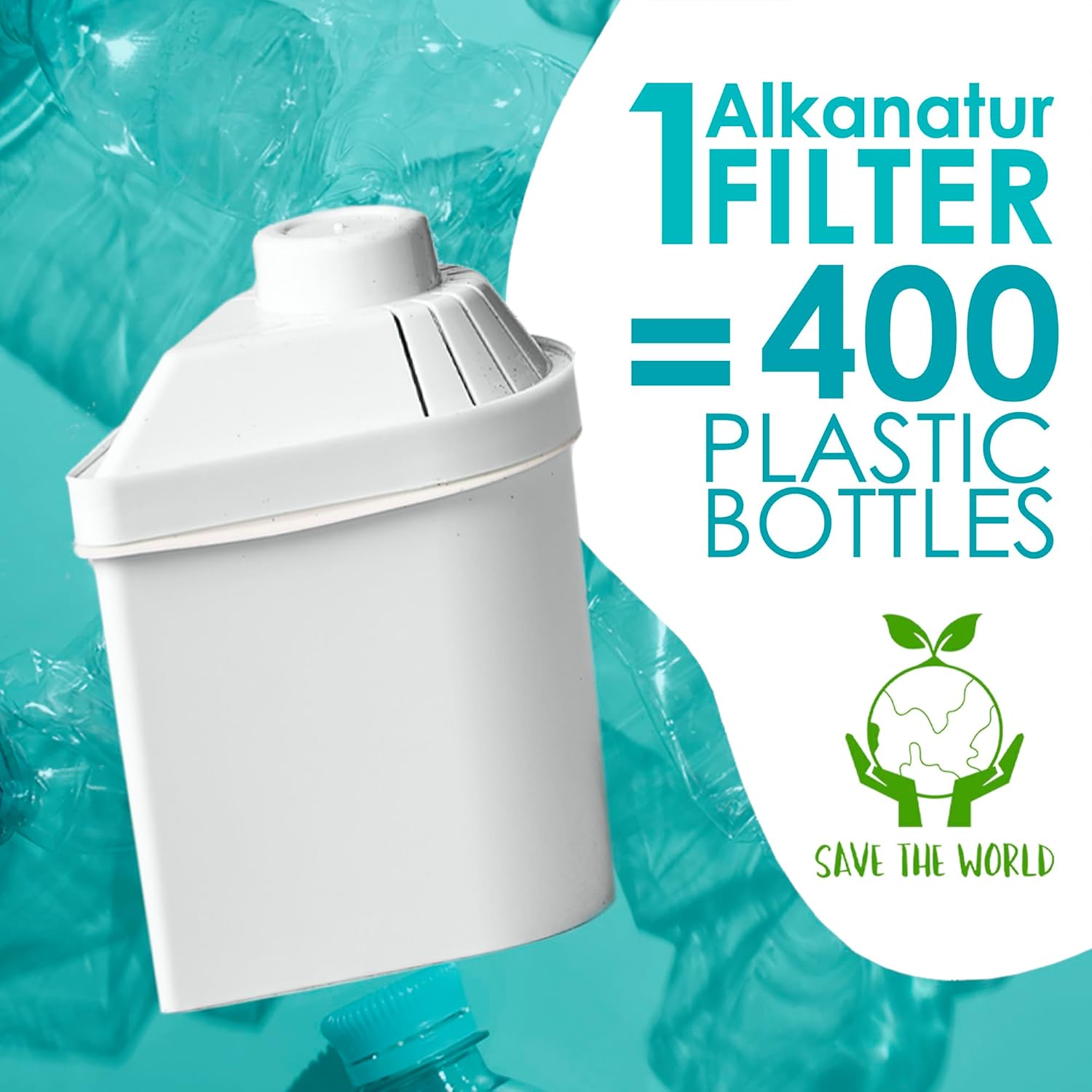 Wasserfilterkanne 1,4 L – Aktivkohlefilter aus Kokosnuss – BPA-frei – ohne Ionenaustauscher – Kalkfilter für Trinkwasser & Leitungswasser – pH 9 – Wasserfilterkanne – Filterkanne ALKANATUR – Bild 8