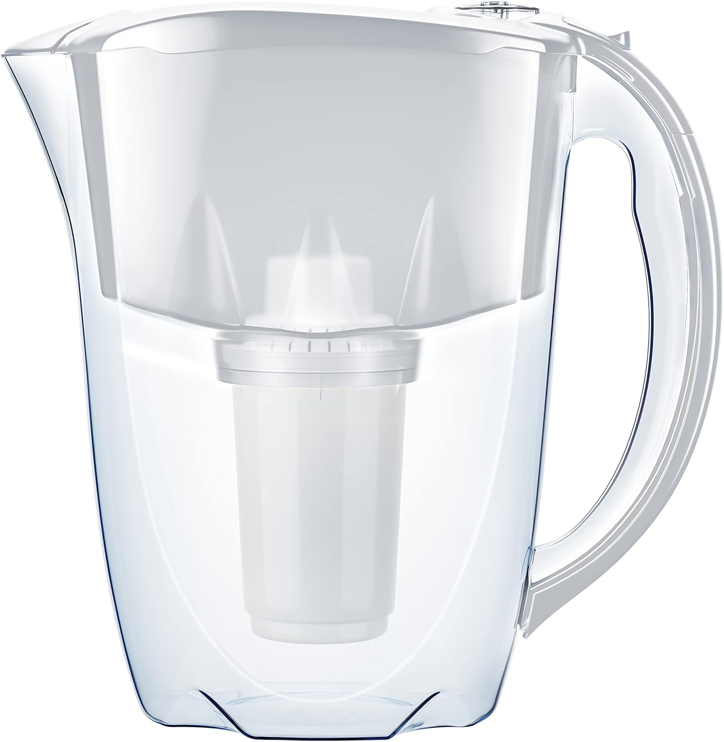 AQUAPHOR Prestige Wasserfilterkanne weiß inkl. 1 A5 Filter I Karaffe für 2,8 LI passt in die Kühlschranktür I Reduziert Kalk und Chlor I Tischwasserfilter I Praktische Filterkanne – Bild 2
