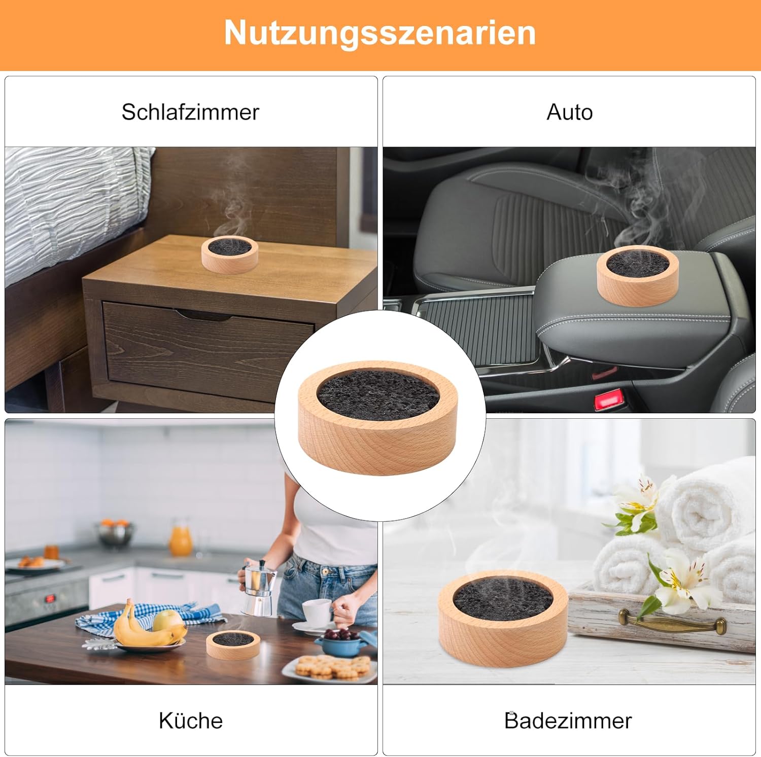 Duftstein, natürlicher Lavastein-Diffusor, Duftsteine für ätherische Öle, Aromatherapie-Diffusor, Diffusor für ätherische Öle für Schlafzimmer, Wohnzimmer, Sauna, Badezimmer, Büro, Auto – Bild 7